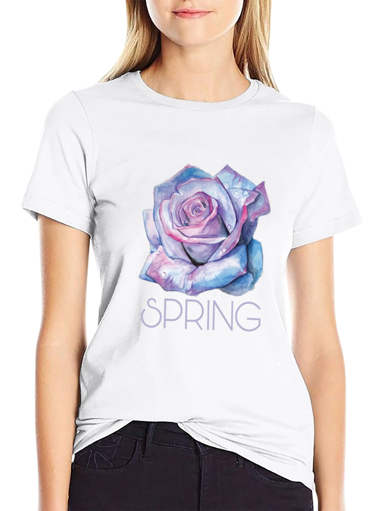 Black Spring Floral T-Shirt view 9