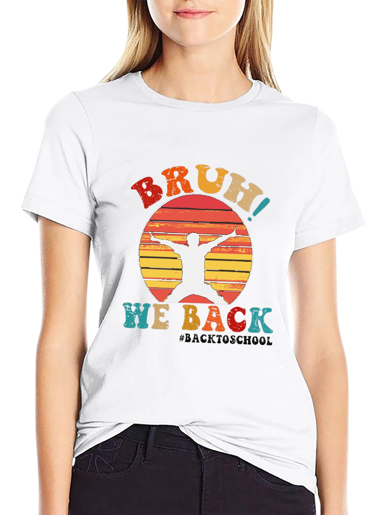 Black Bruh! We Back T-Shirt Retro Style view 9