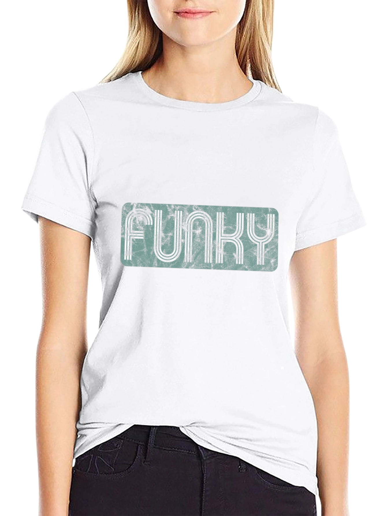 Black Funky Graphic Tee - Black Cotton T-Shirt view 9