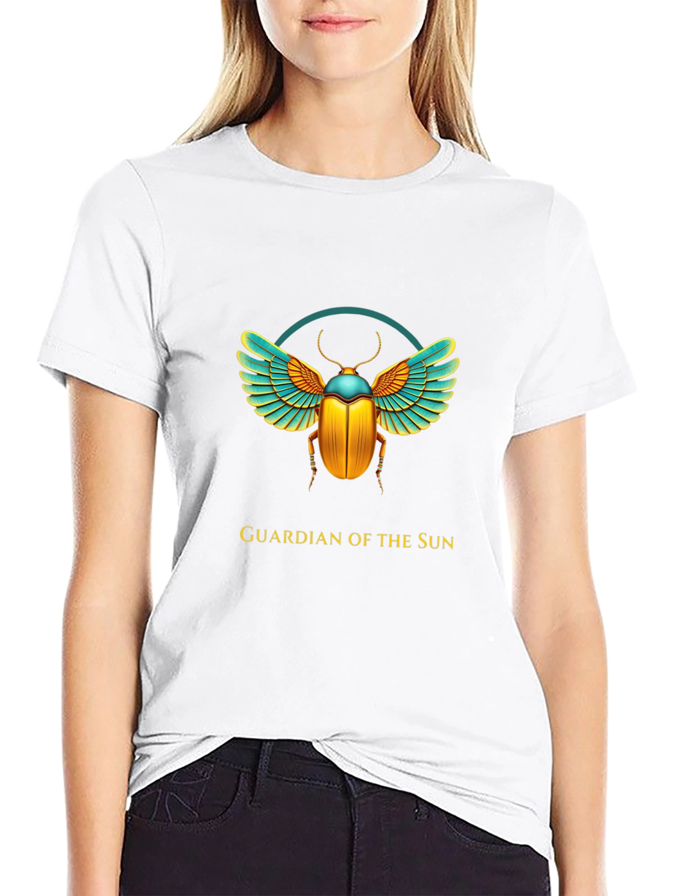 Black Guardian of the Sun Graphic Tee - Black view 9