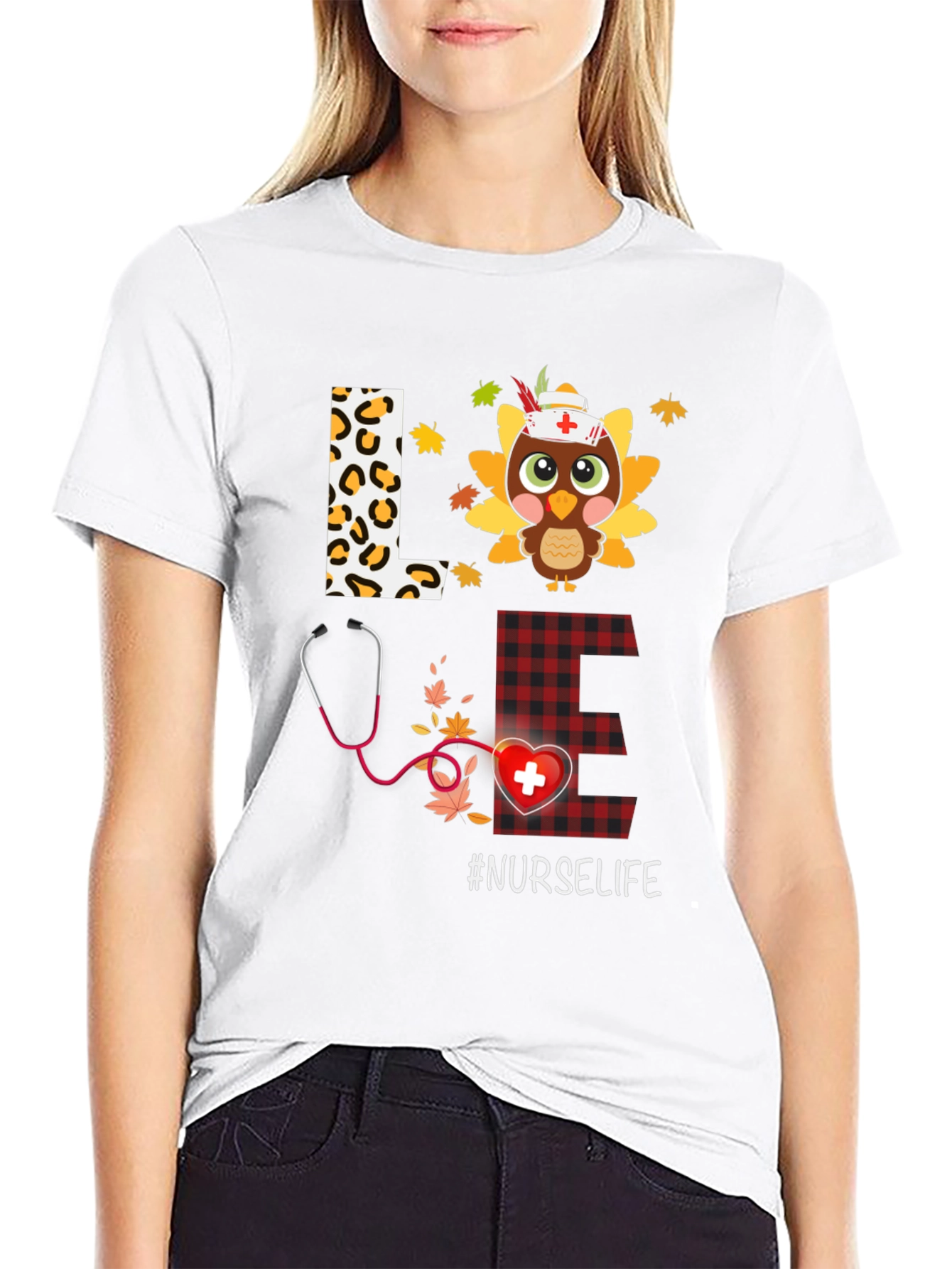 Black Nurse Life Thanksgiving T-Shirt view 9