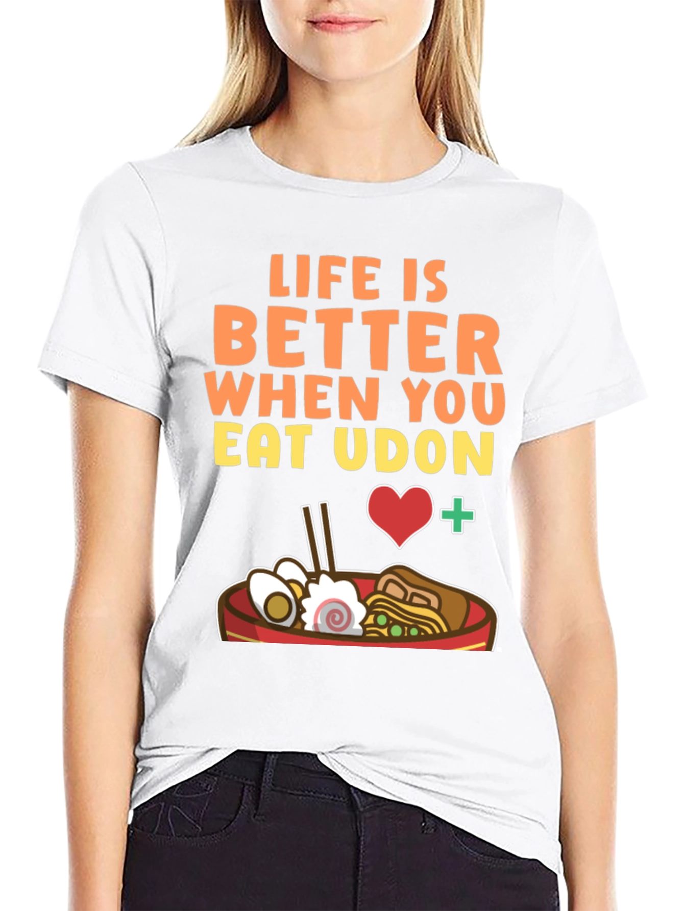 Black Life Is Better When You Eat Udon Graphic Tee view 9
