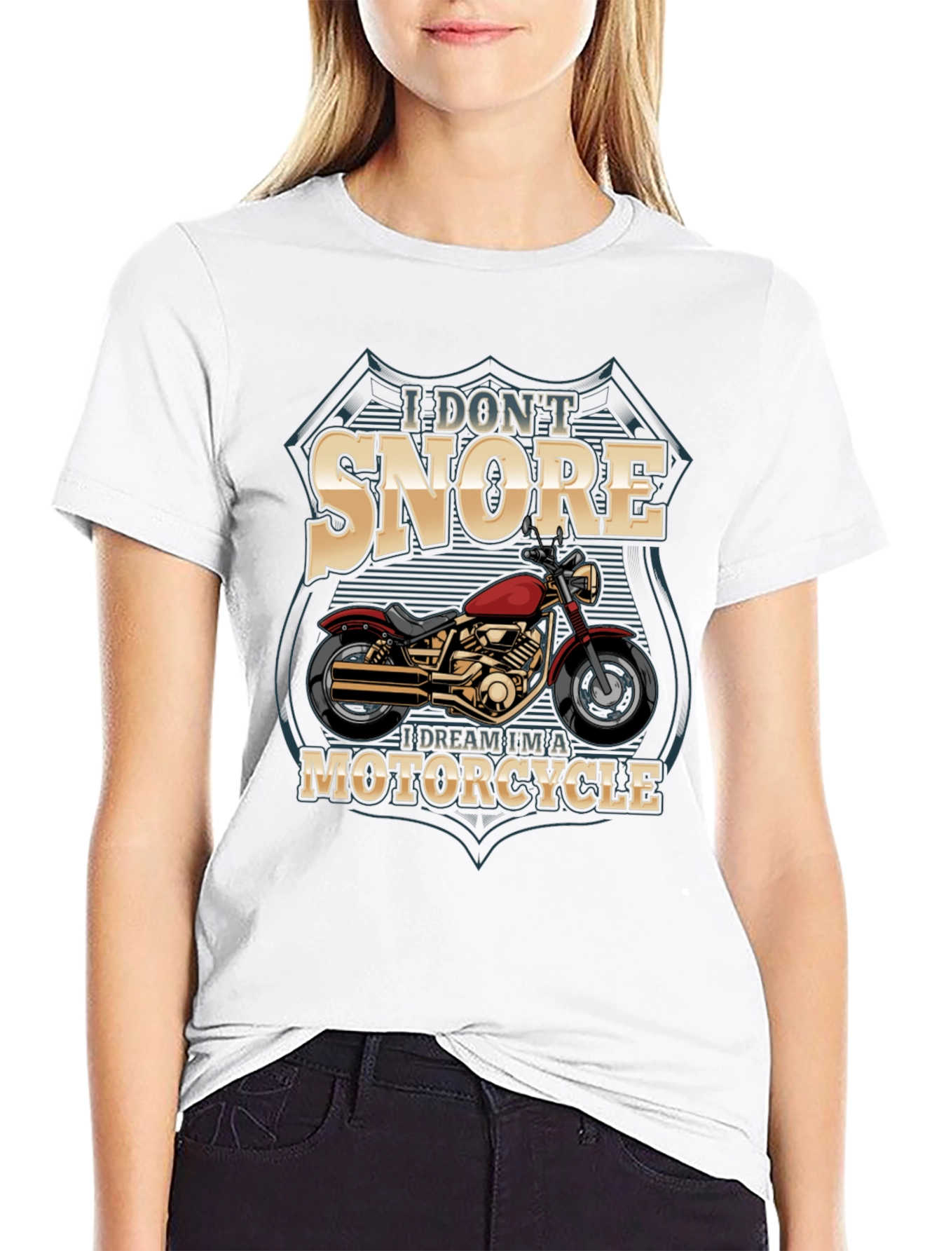 Black Motorcycle Dream T-Shirt - I Don't Snore view 9