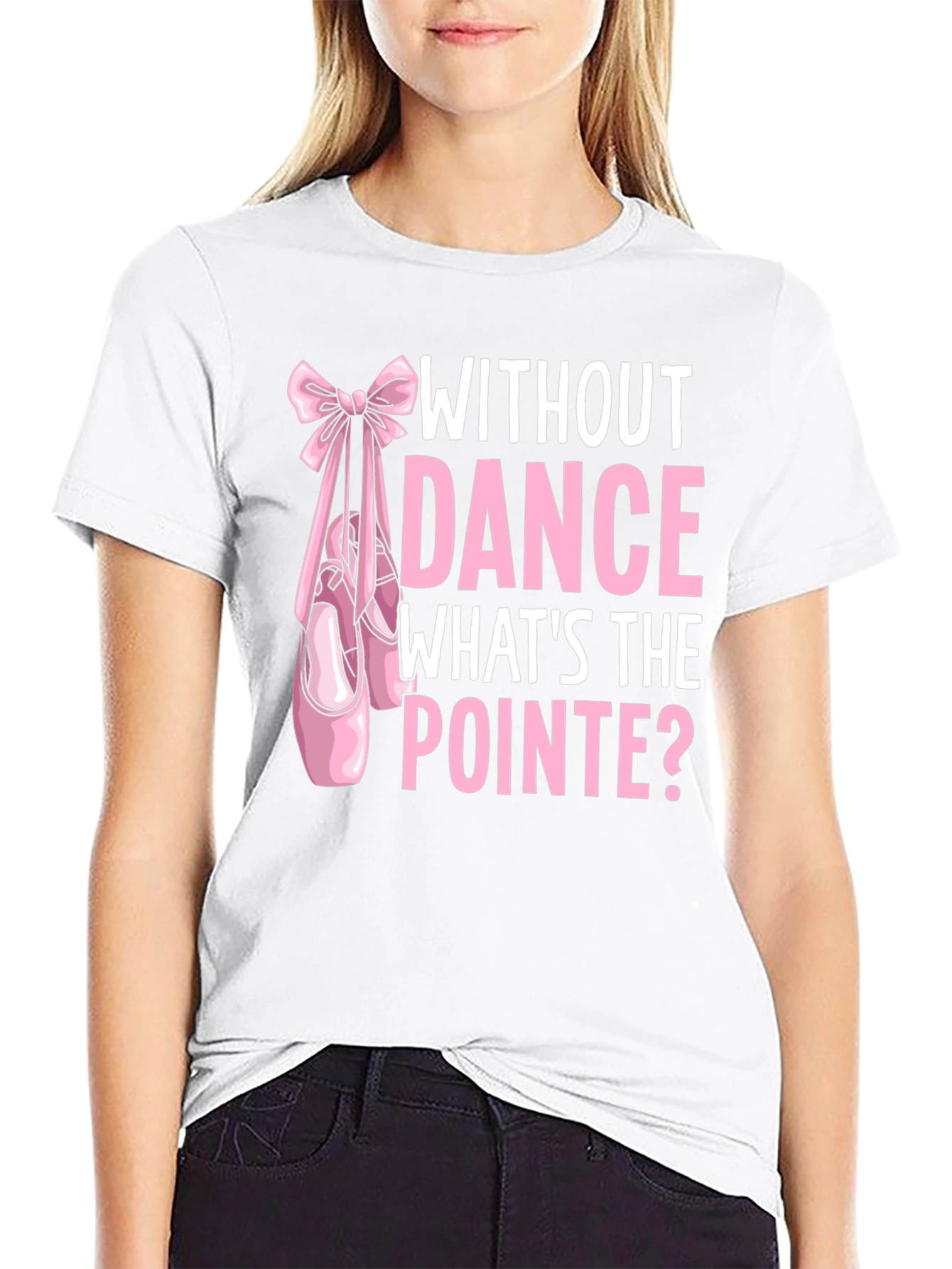 Black Dance Pointe Graphic Tee - Ballet Lover Shirt view 9