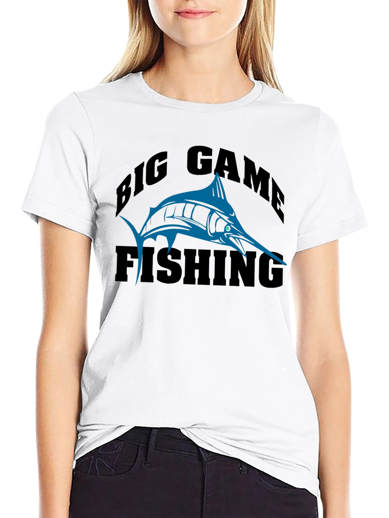 Big Game Fishing T-Shirt - Black - 9