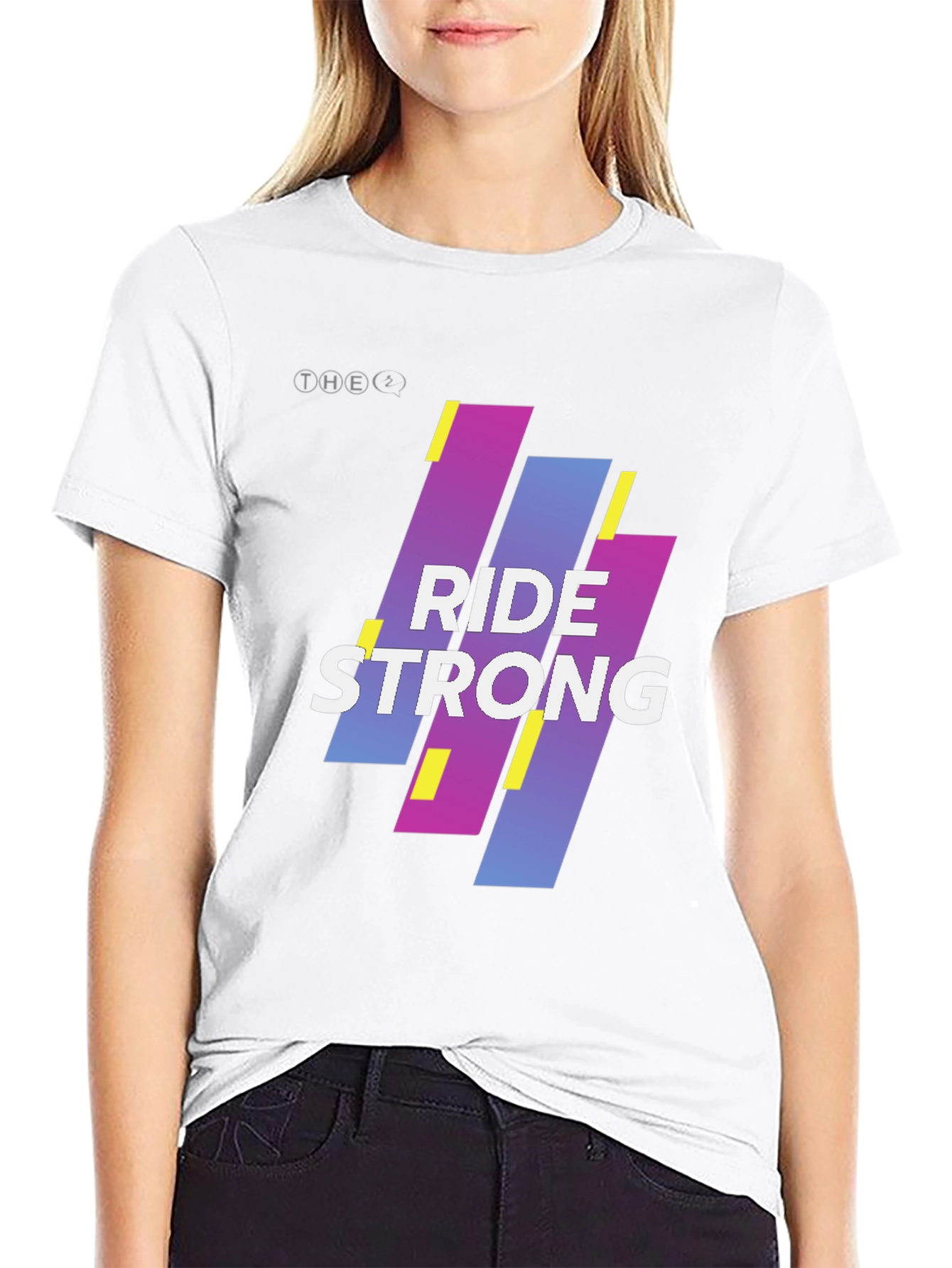 Black Ride Strong Graphic Tee - Black Cotton Blend view 9