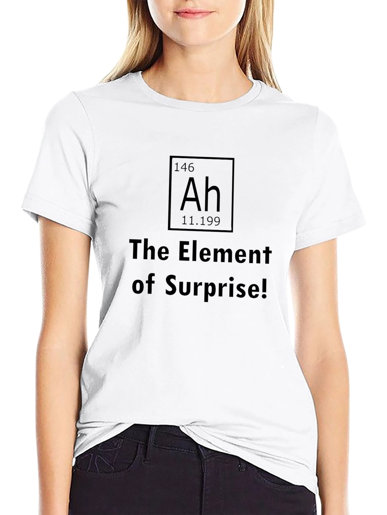 Black Element of Surprise T-Shirt - Ah Funny Chemistry Tee view 9