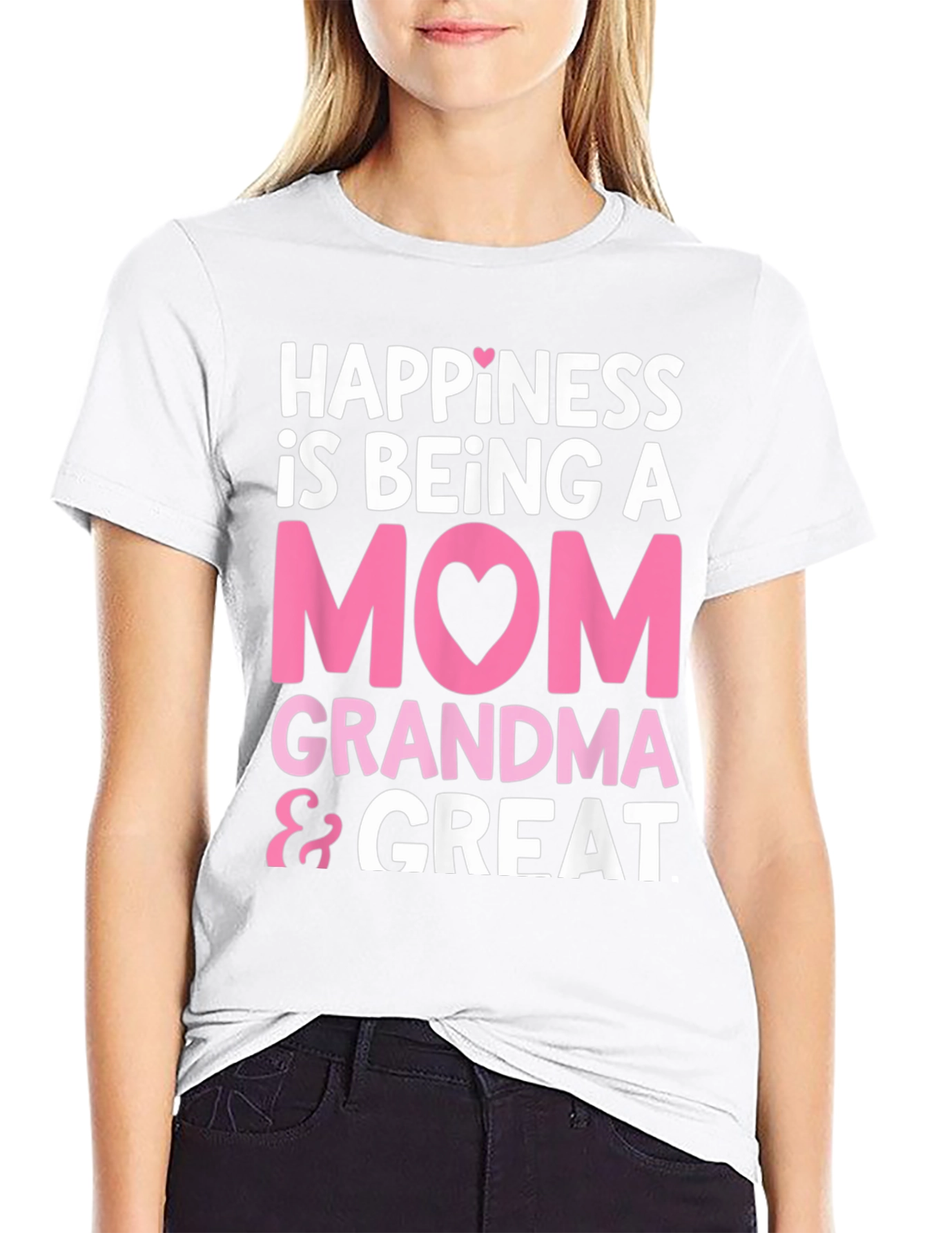 Black Happiness is Being A Mom, Grandma & Great T-Shirt view 9