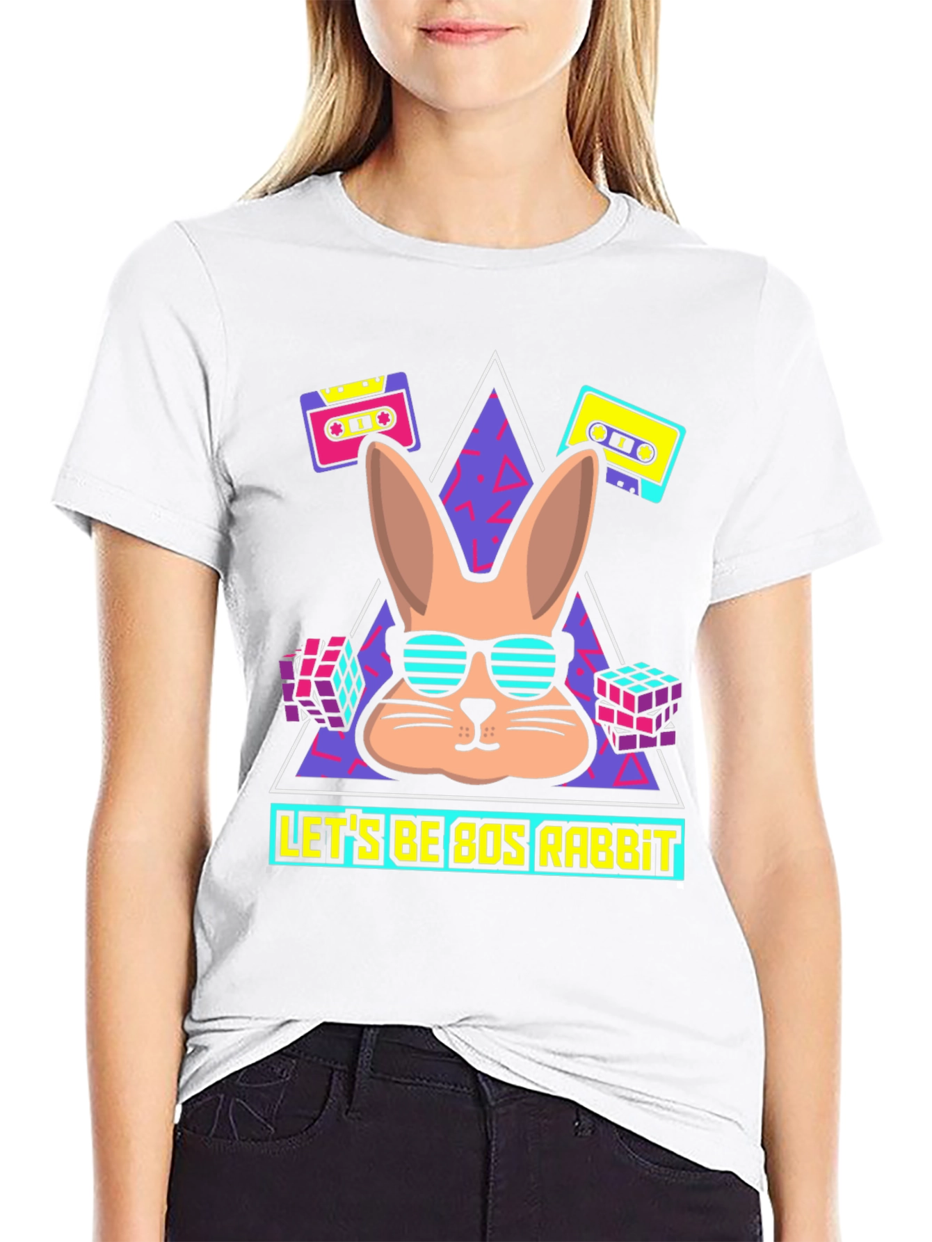 80s Rabbit Graphic Tee - 9