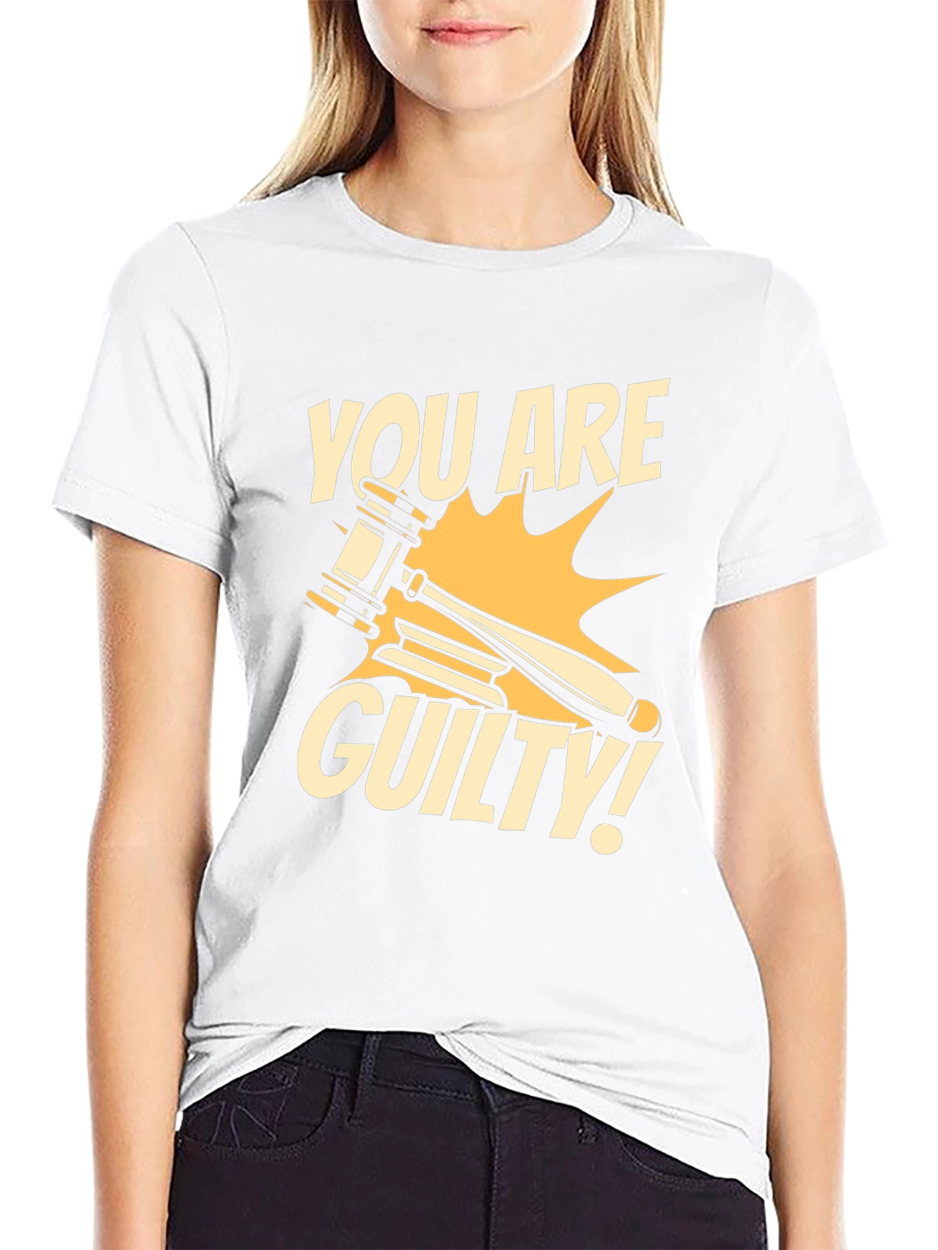 You Are Guilty T-Shirt - Novelty Courtroom Gavel Design - 9