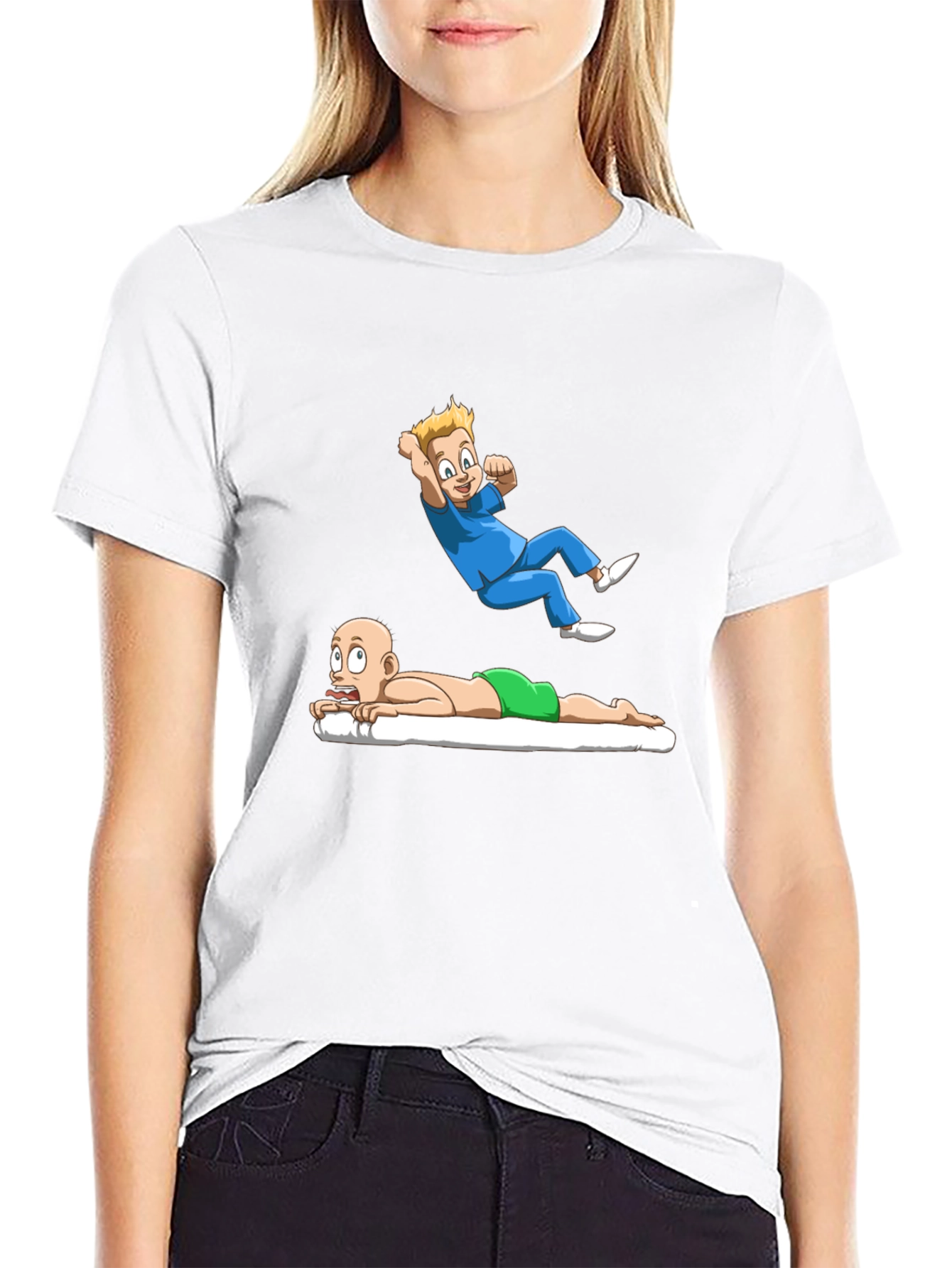 Black Cartoon Graphic Tee - Massage Therapy Humor view 9