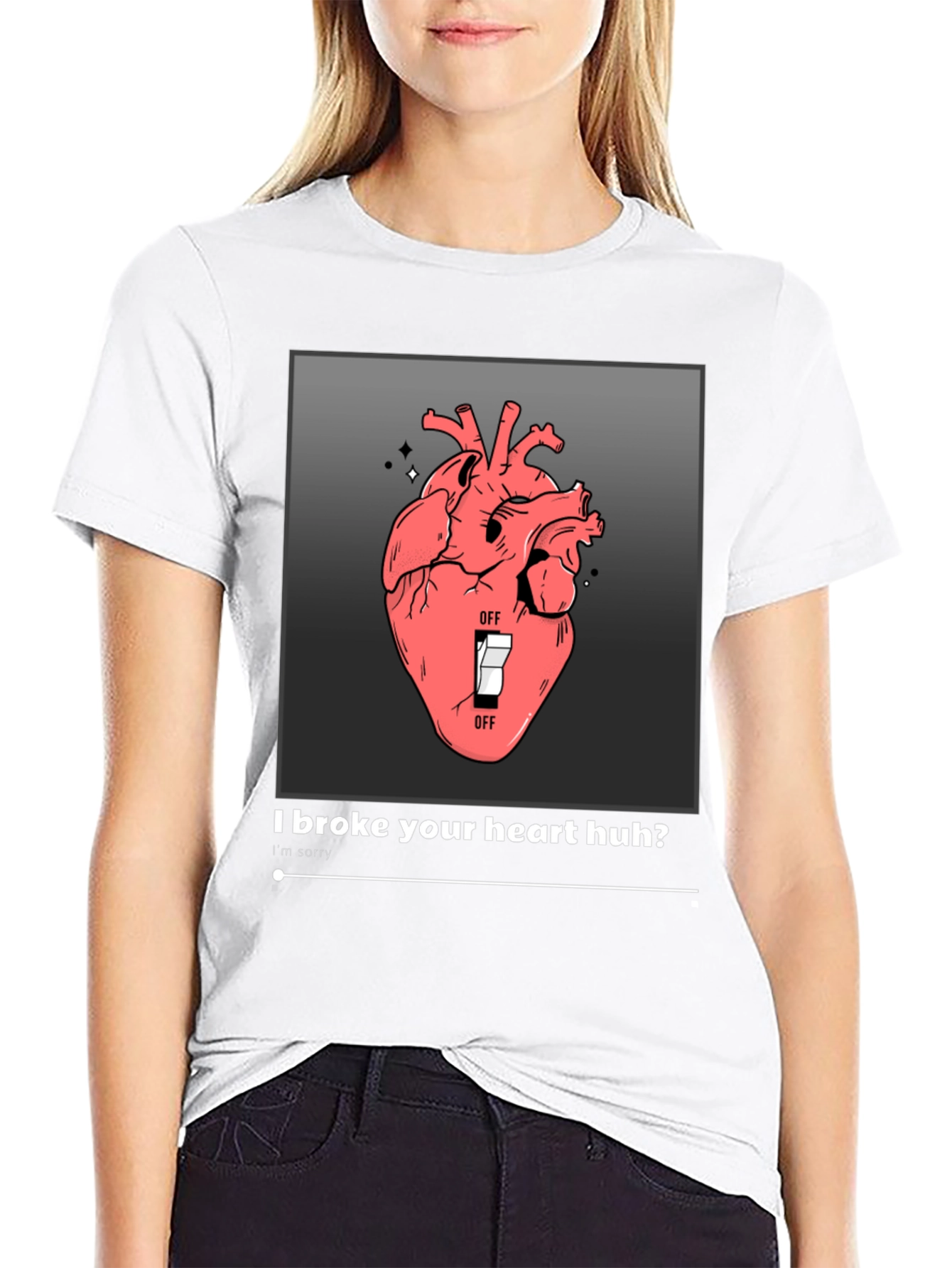 Black Broken Heart T-Shirt view 9