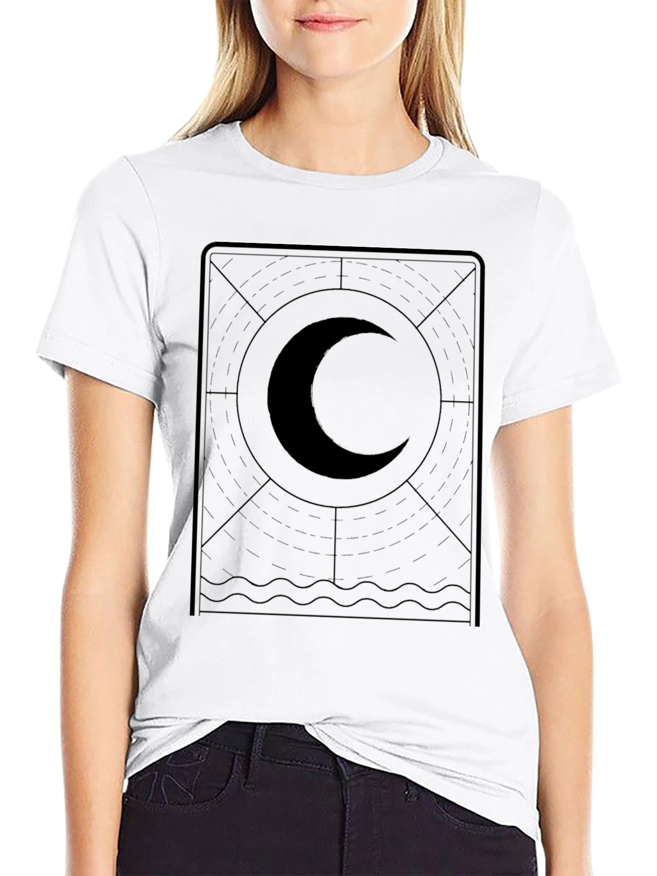 Black Moon Graphic Black T-Shirt view 9