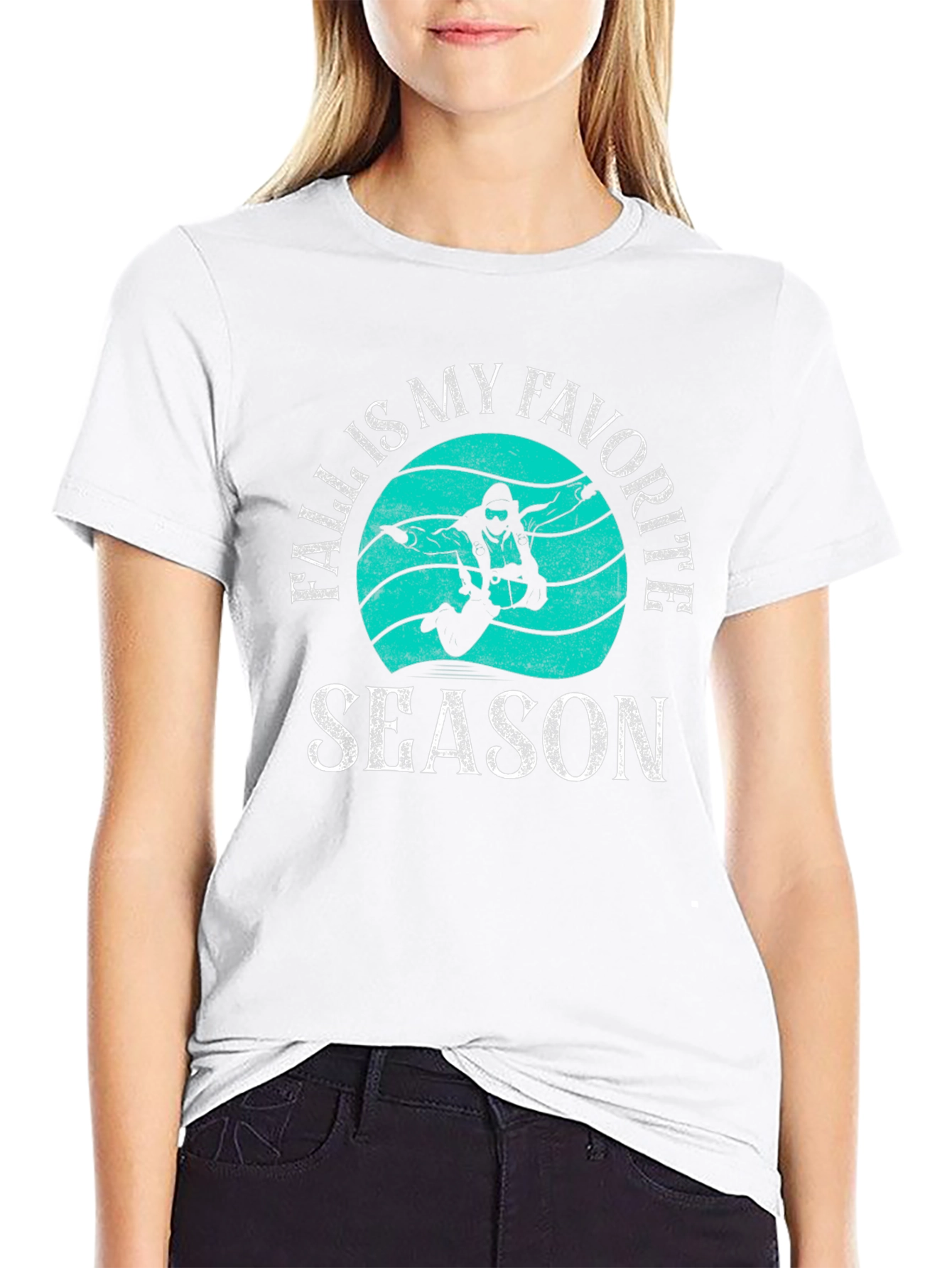 Black Fall is My Favorite Season Skydiving T-Shirt view 9