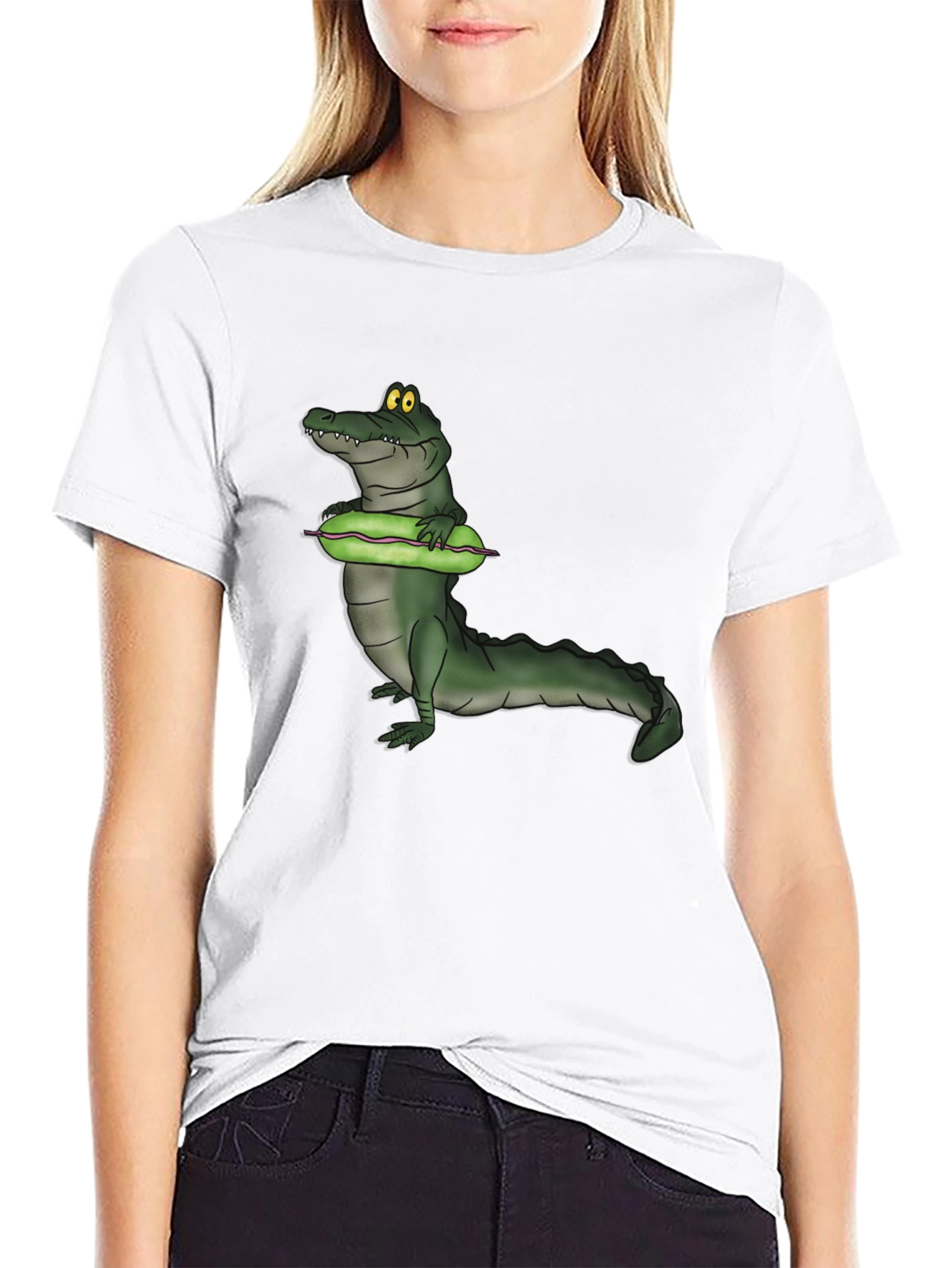 Black Crocodile Cucumber T-Shirt - Funny Graphic Tee view 9