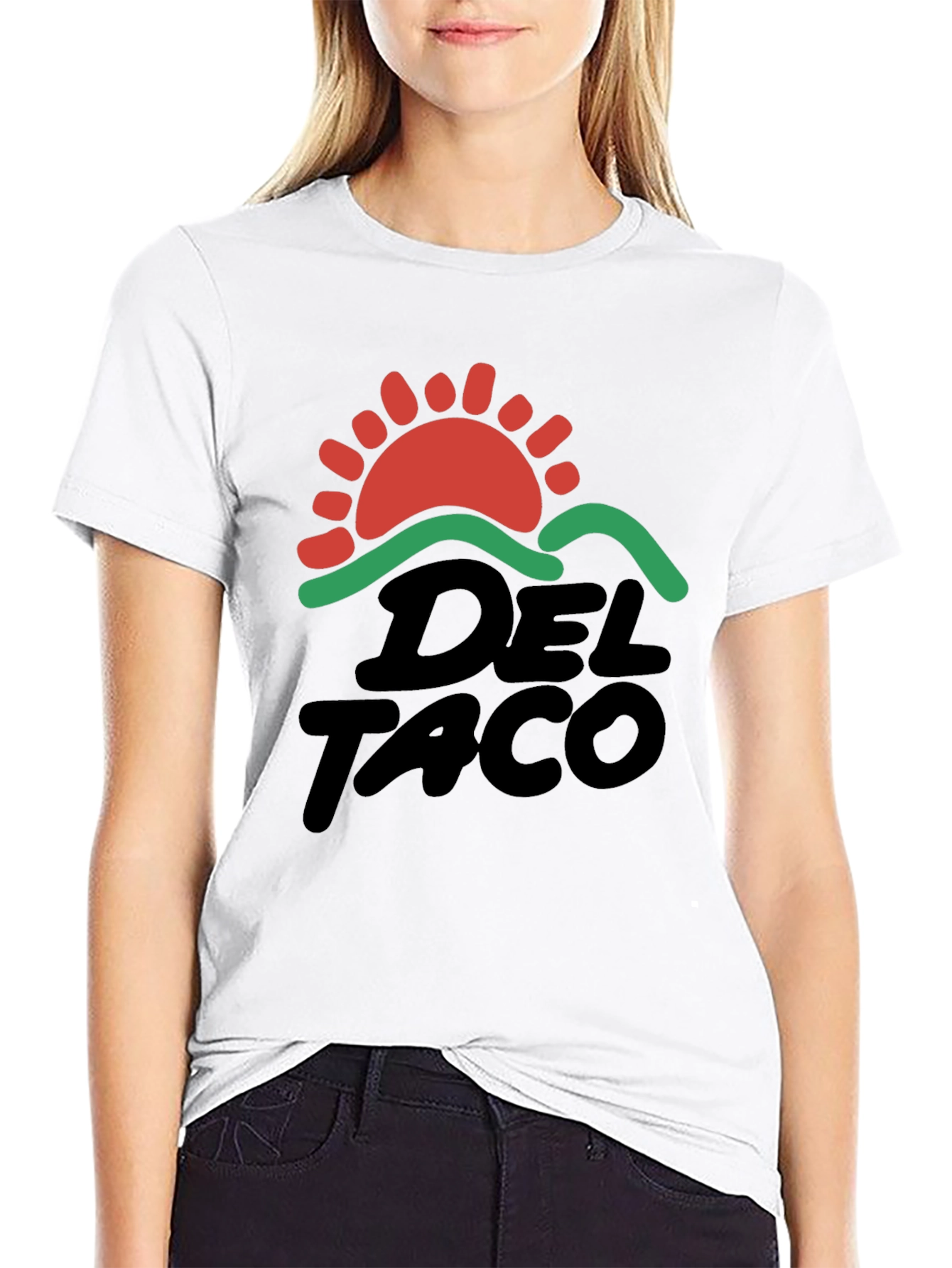Black Del Taco Graphic T-Shirt Black Cotton Blend view 9