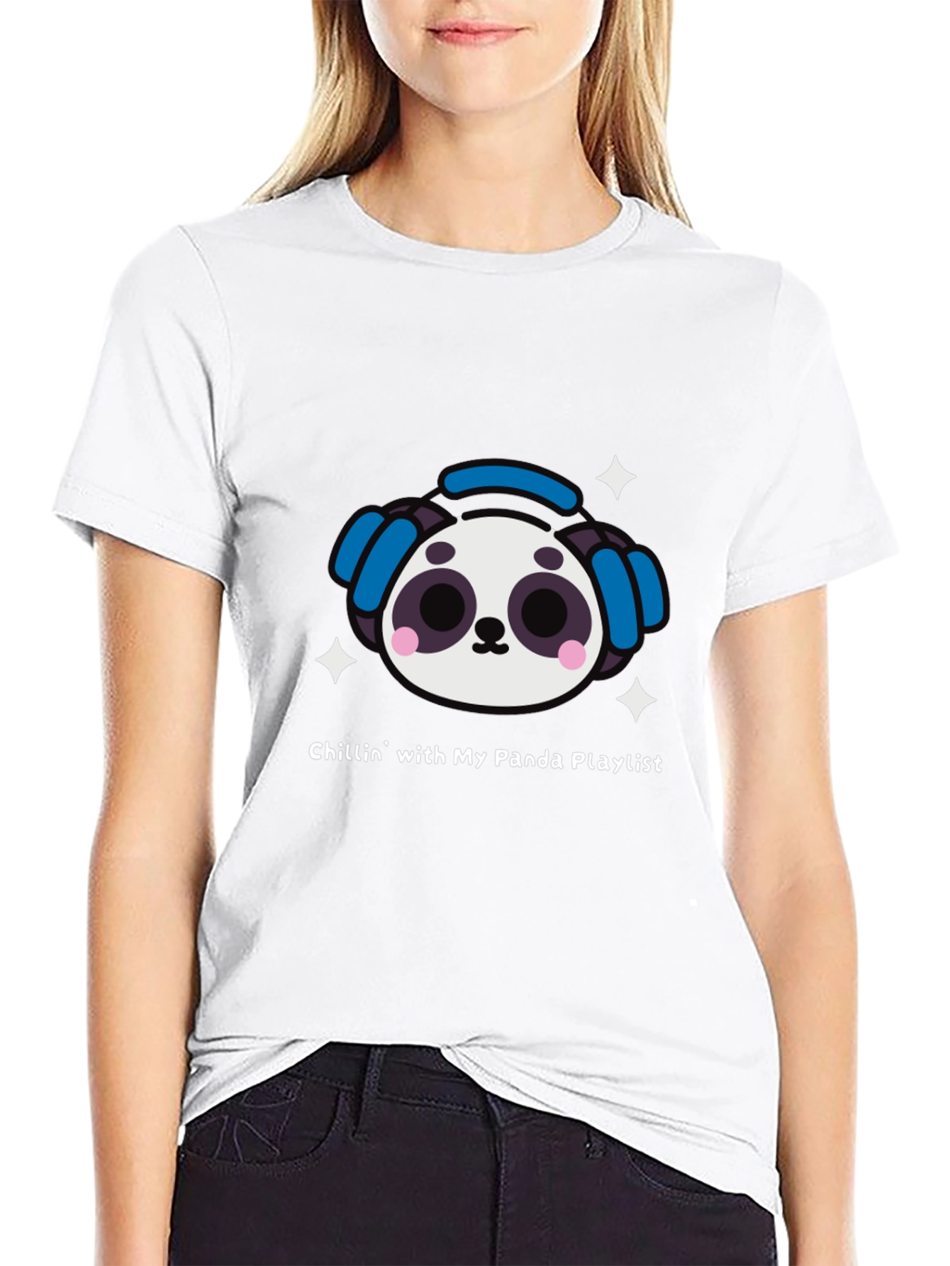 Black Panda Playlist T-Shirt - Chill Vibes view 9