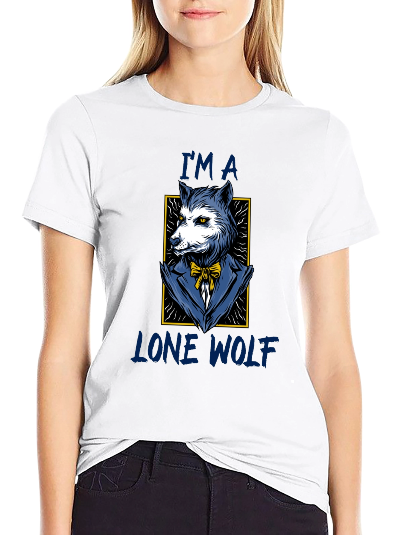 Black Lone Wolf T-Shirt - Stylish Animal Graphic Tee view 9