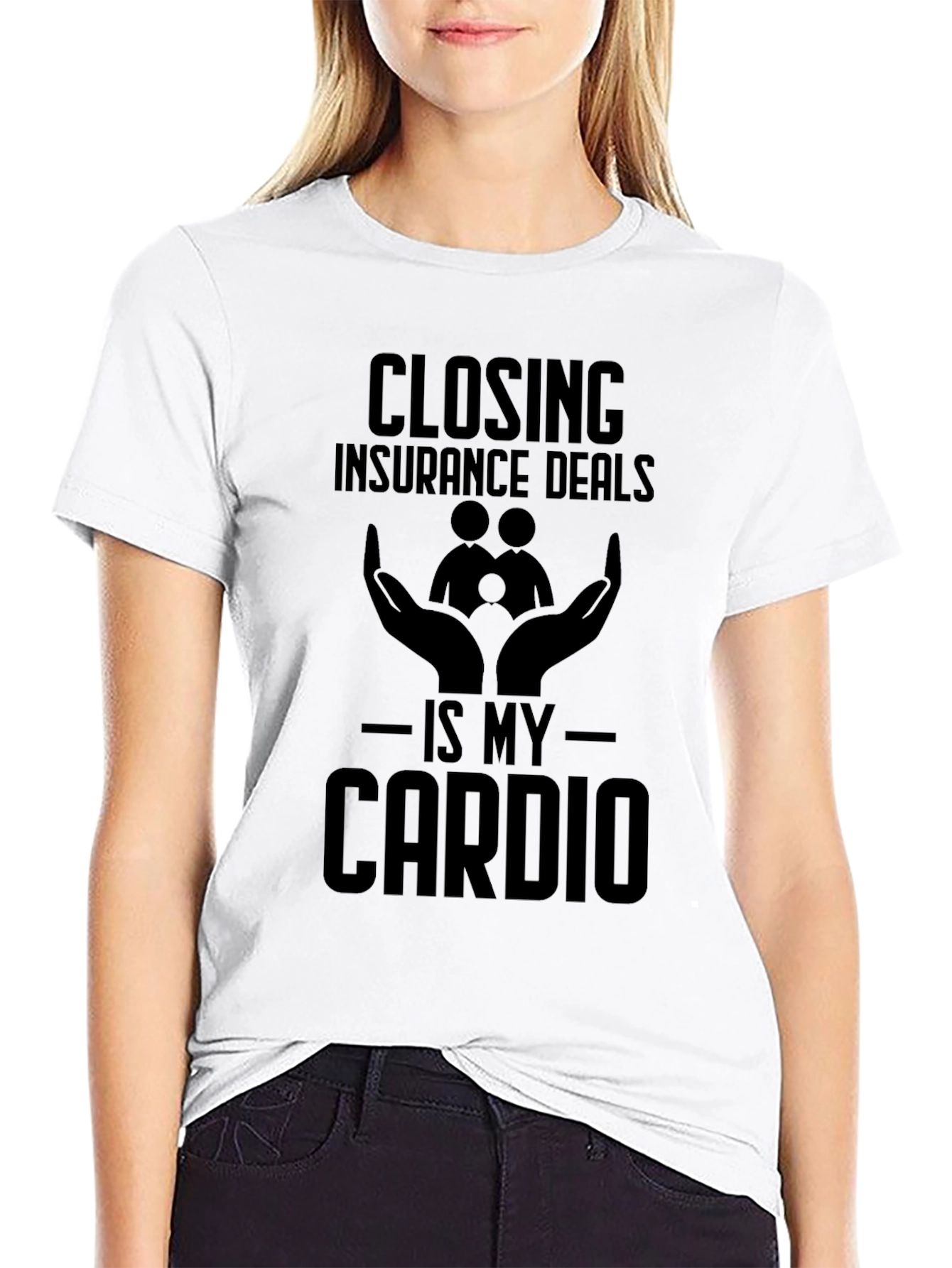 Black Closing Insurance Deals T-Shirt - Is My Cardio view 9