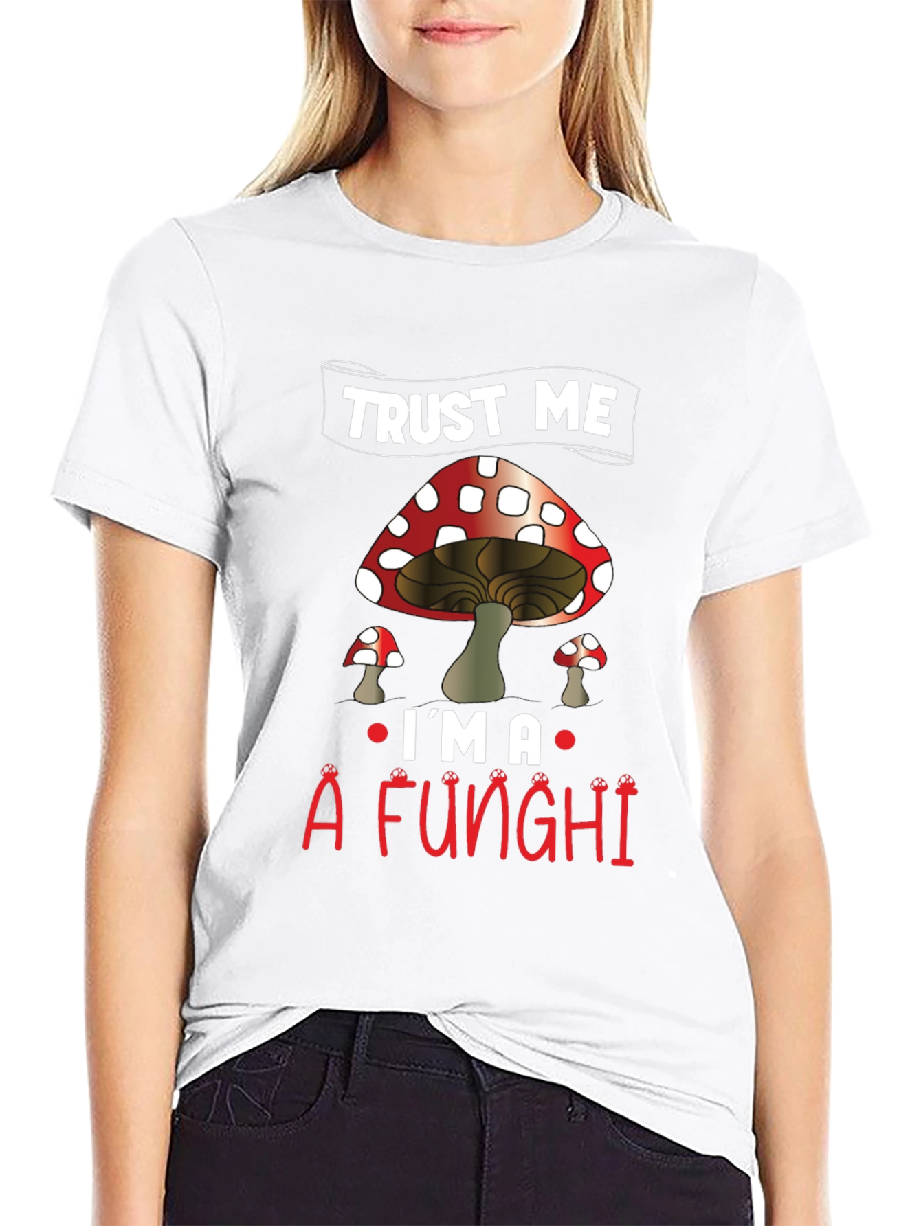 Black Trust Me I'm a Funghi T-Shirt view 9
