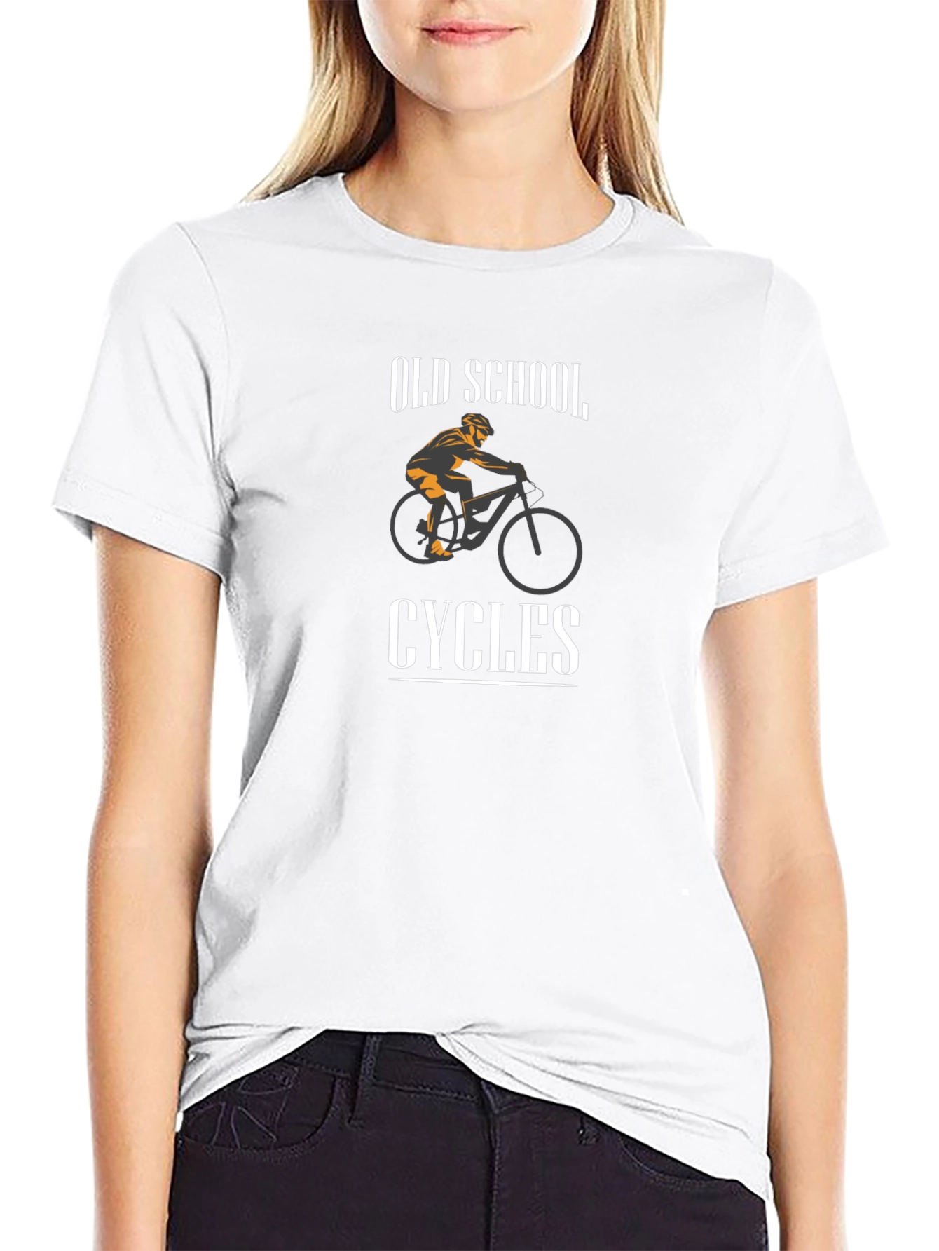 Black Old School Cycles T-Shirt view 9