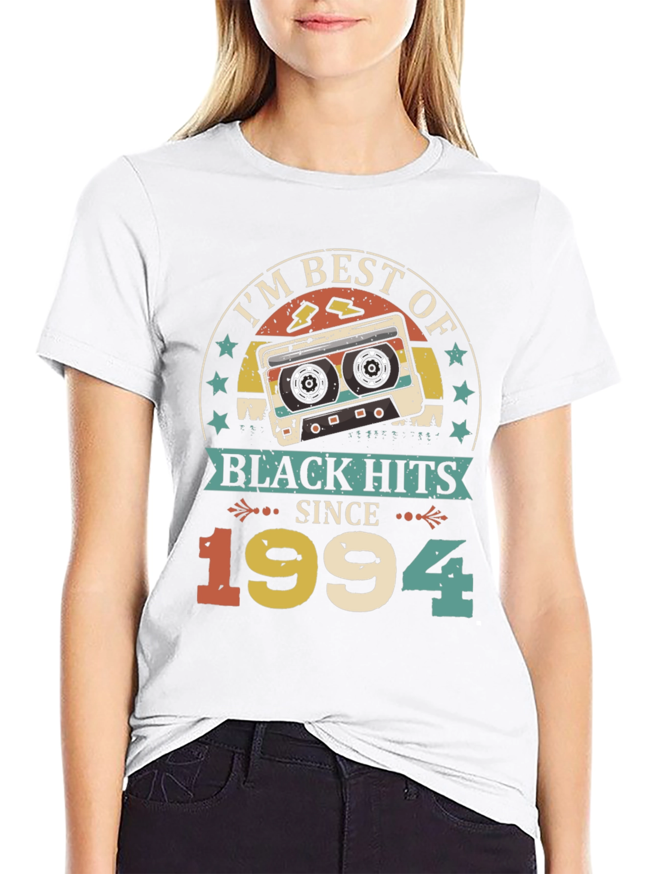 Black Best of Black Hits Since 1994 Retro Cassette T-Shirt view 9