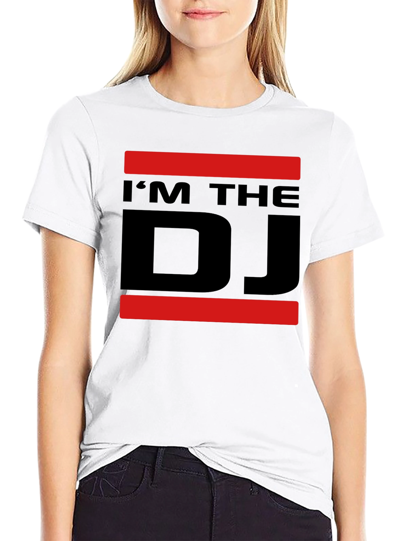 Black I'm The DJ Graphic Tee - Black Cotton Blend view 9