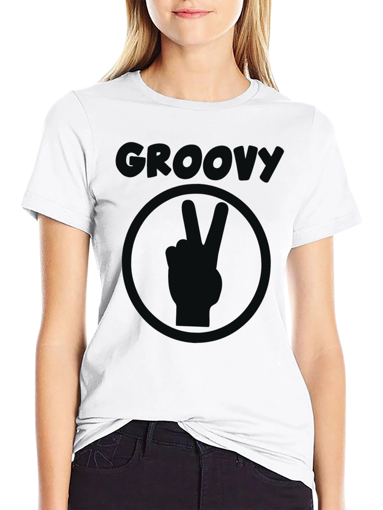 Black Groovy Graphic Tee - Black T-Shirt view 9