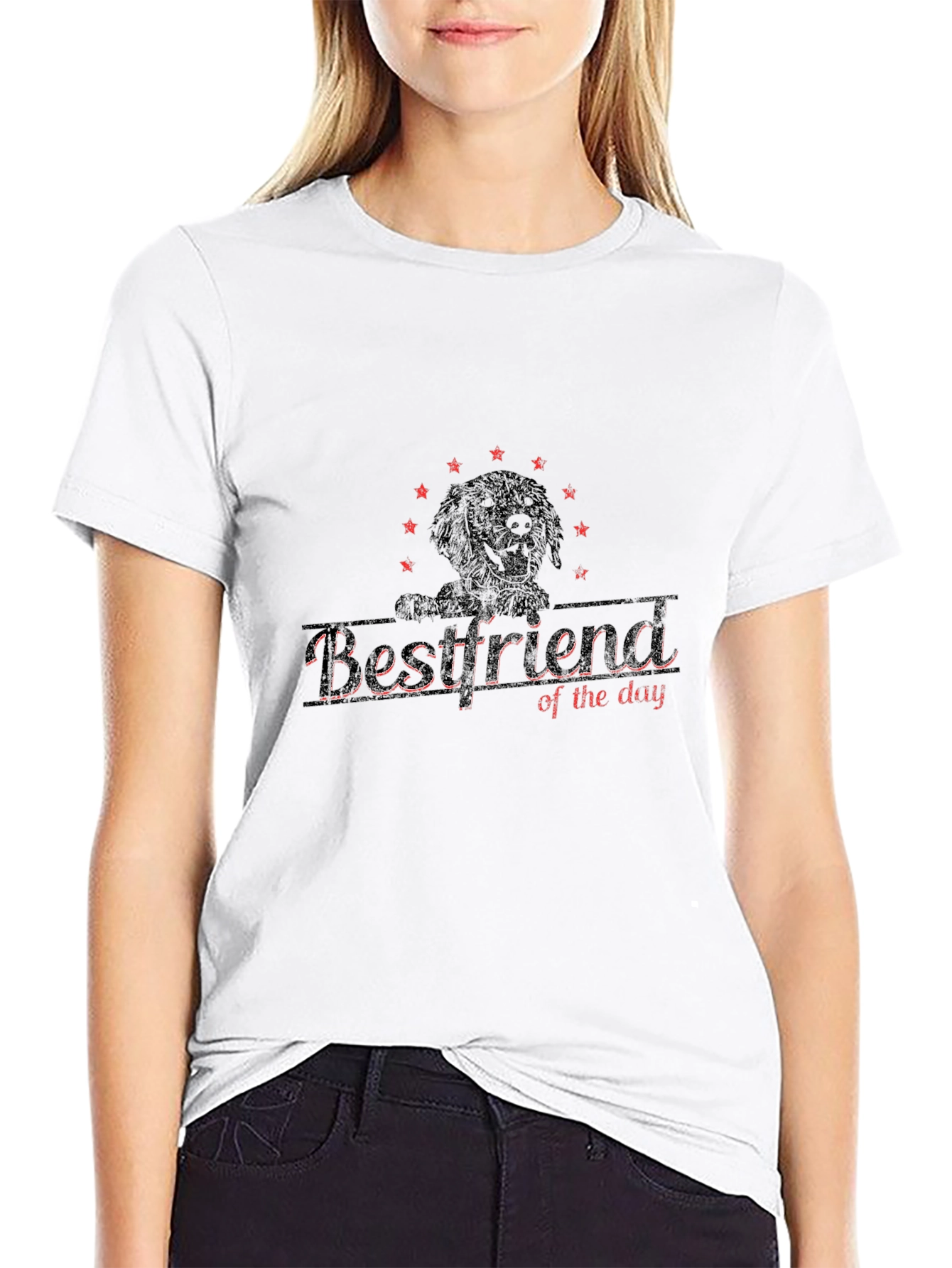 Black Bestfriend of the Day Dog Graphic Tee view 9