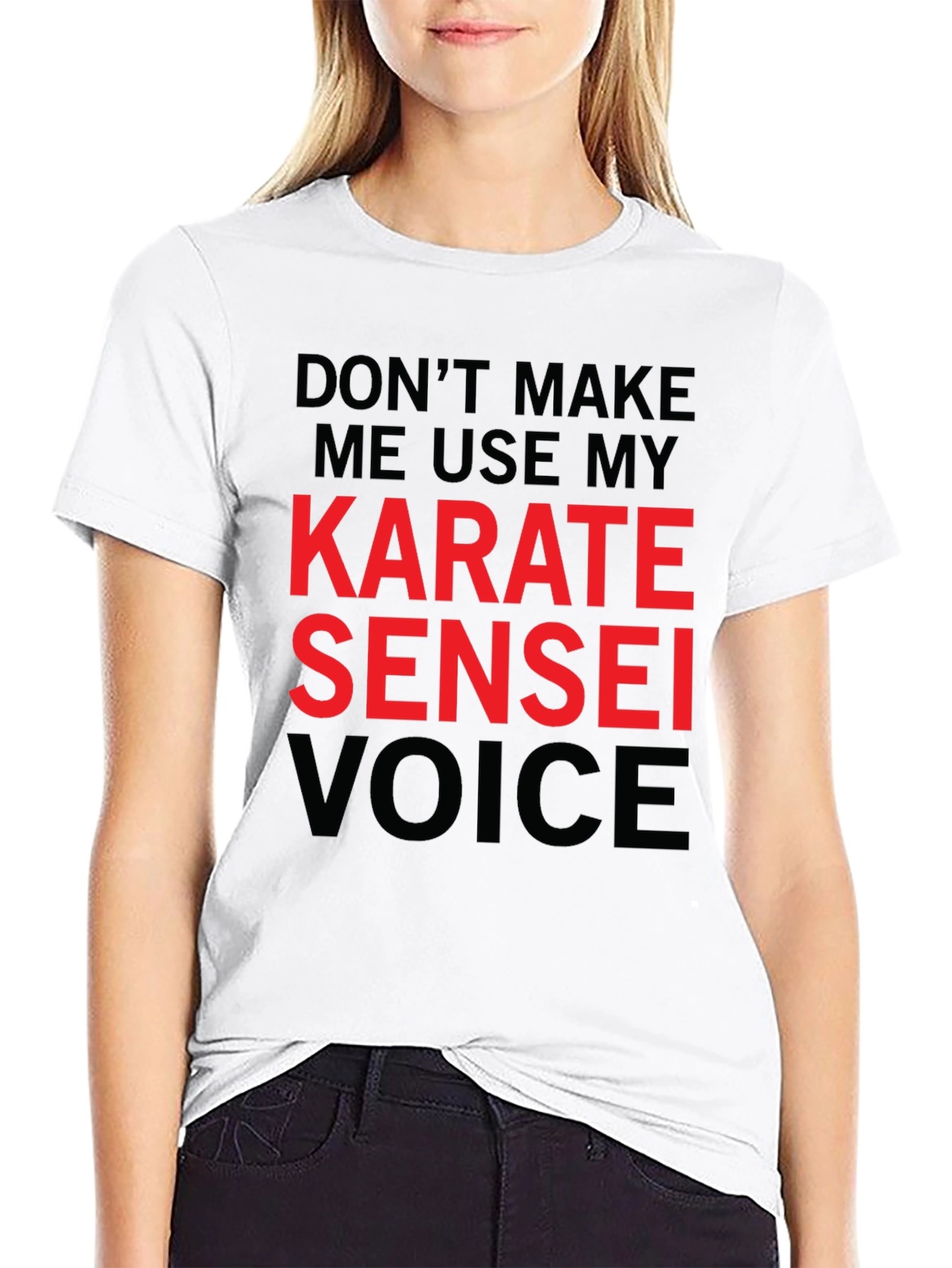 Black Karate Sensei Voice T-Shirt Funny Martial Arts Tee view 9