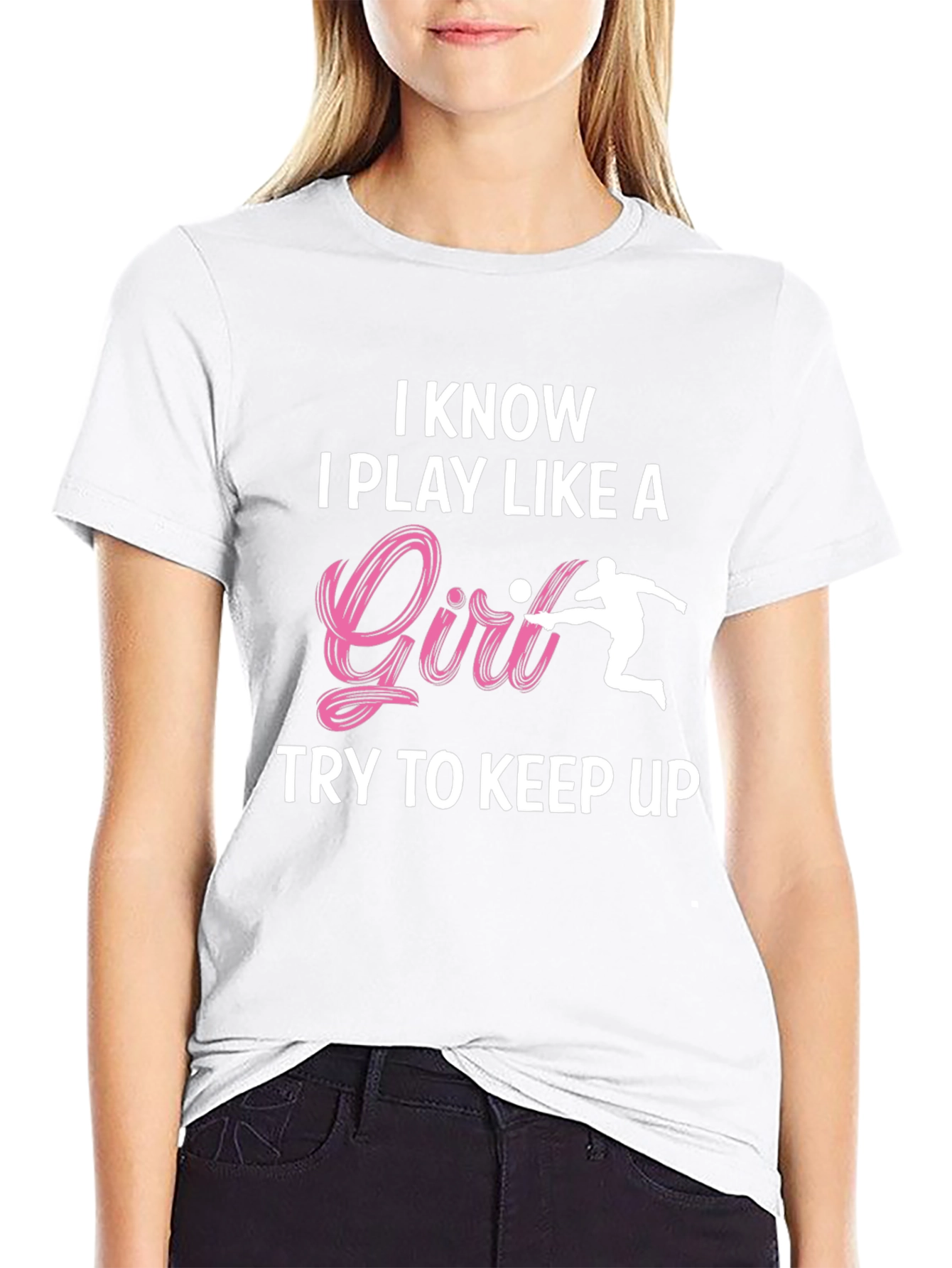 Black I Know I Play Like A Girl T-Shirt view 9