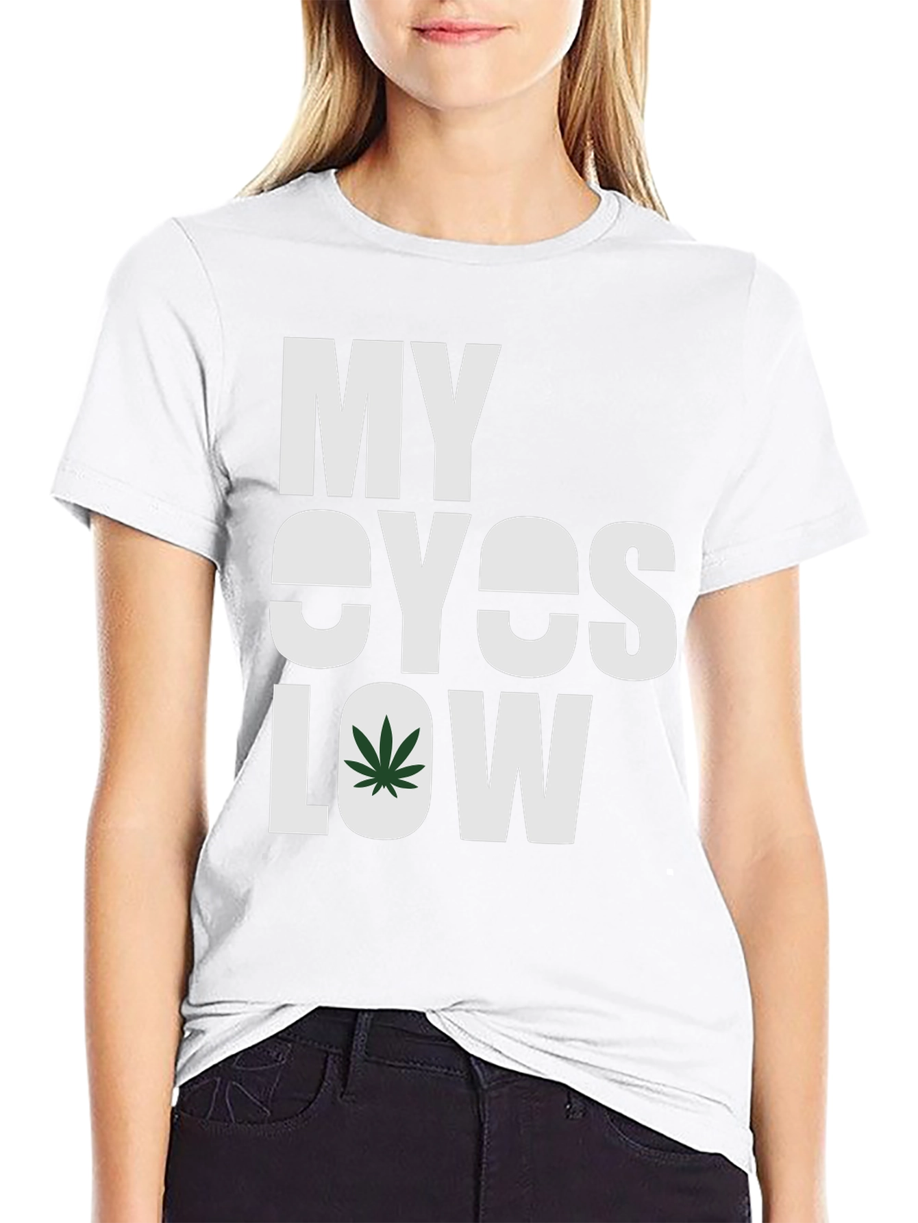 Black My Eyes Low Graphic Tee - Cannabis Inspired view 9