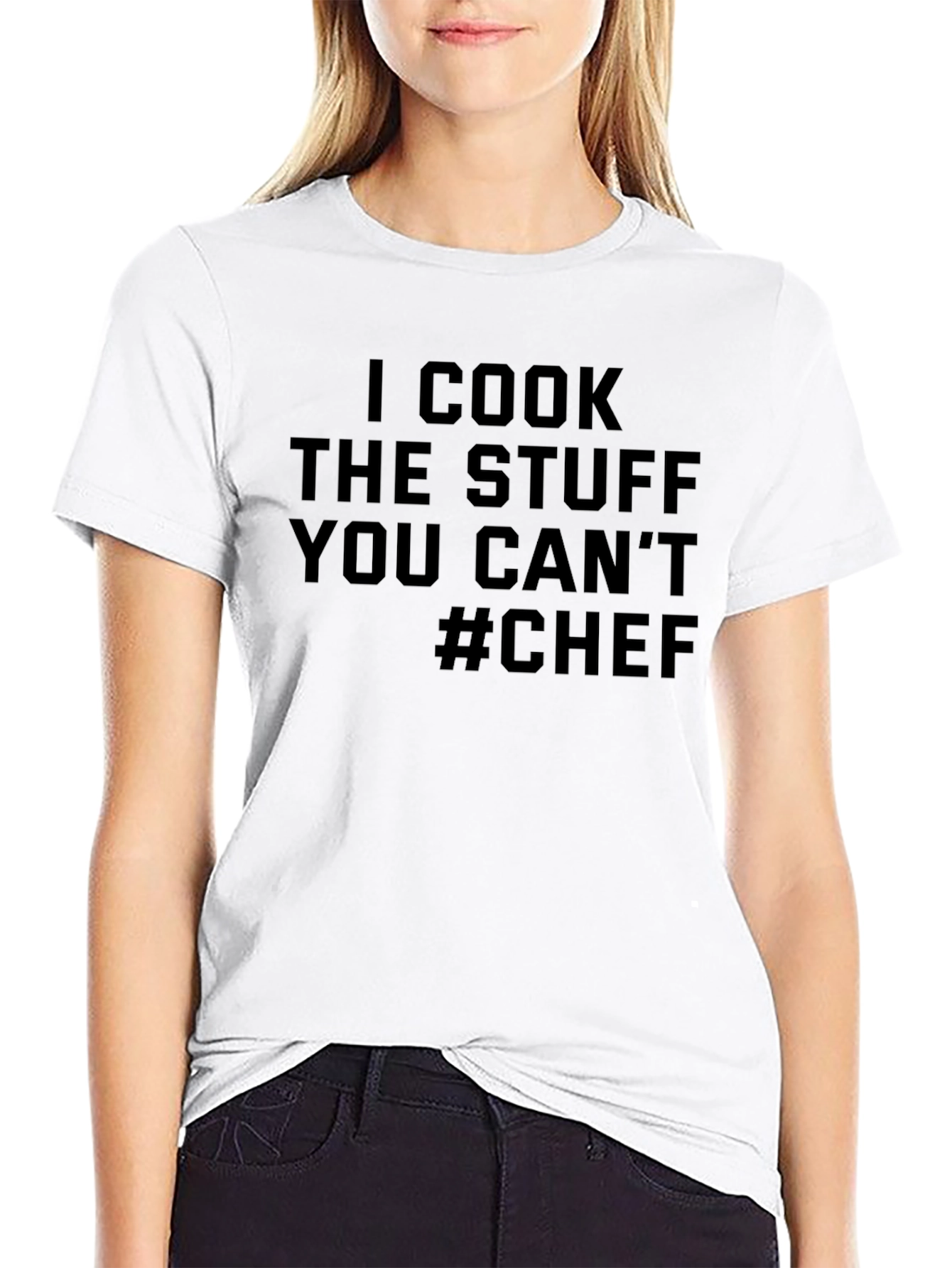 Black Chef T-Shirt - I Cook The Stuff You Can't - Funny Cooking Tee view 9