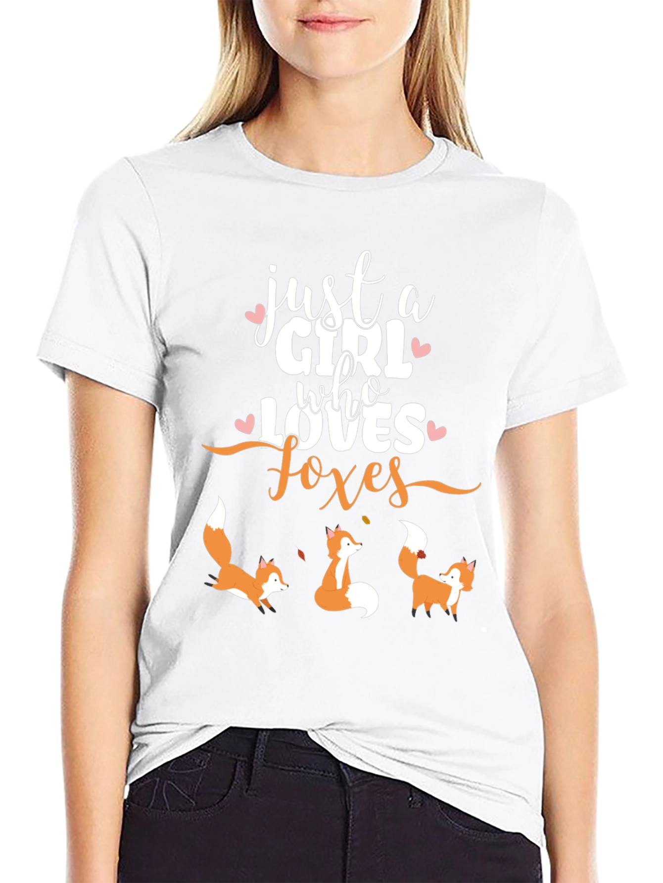 Black Girl Loves Foxes T-Shirt view 9