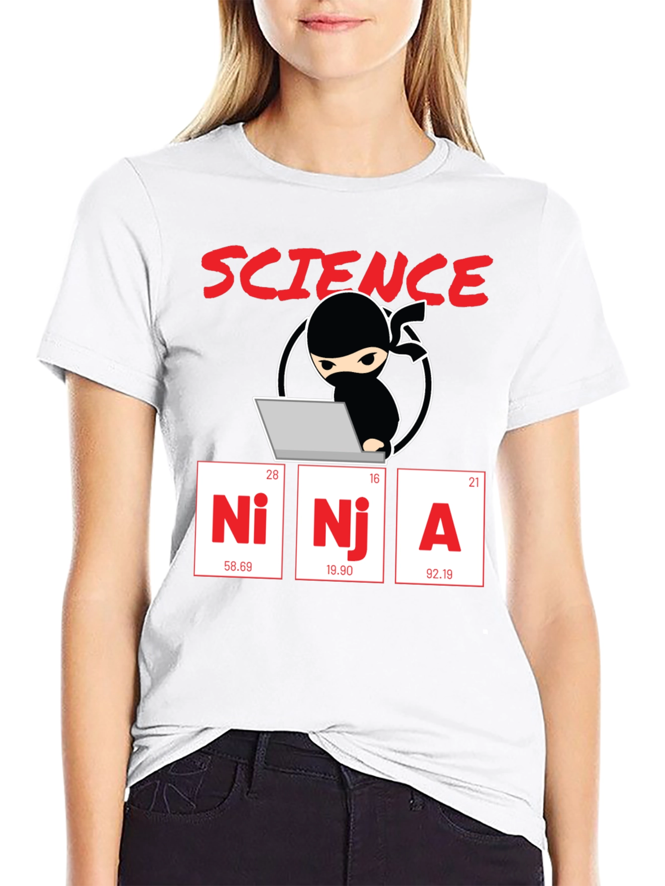 Black Science Ninja Graphic T-Shirt - Geeky Humor Tee view 9