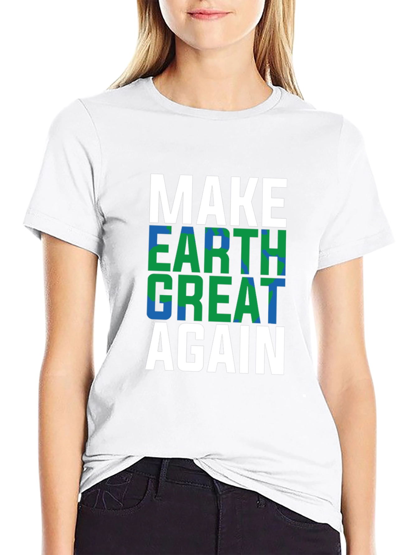 Black Make Earth Great Again T-Shirt view 9