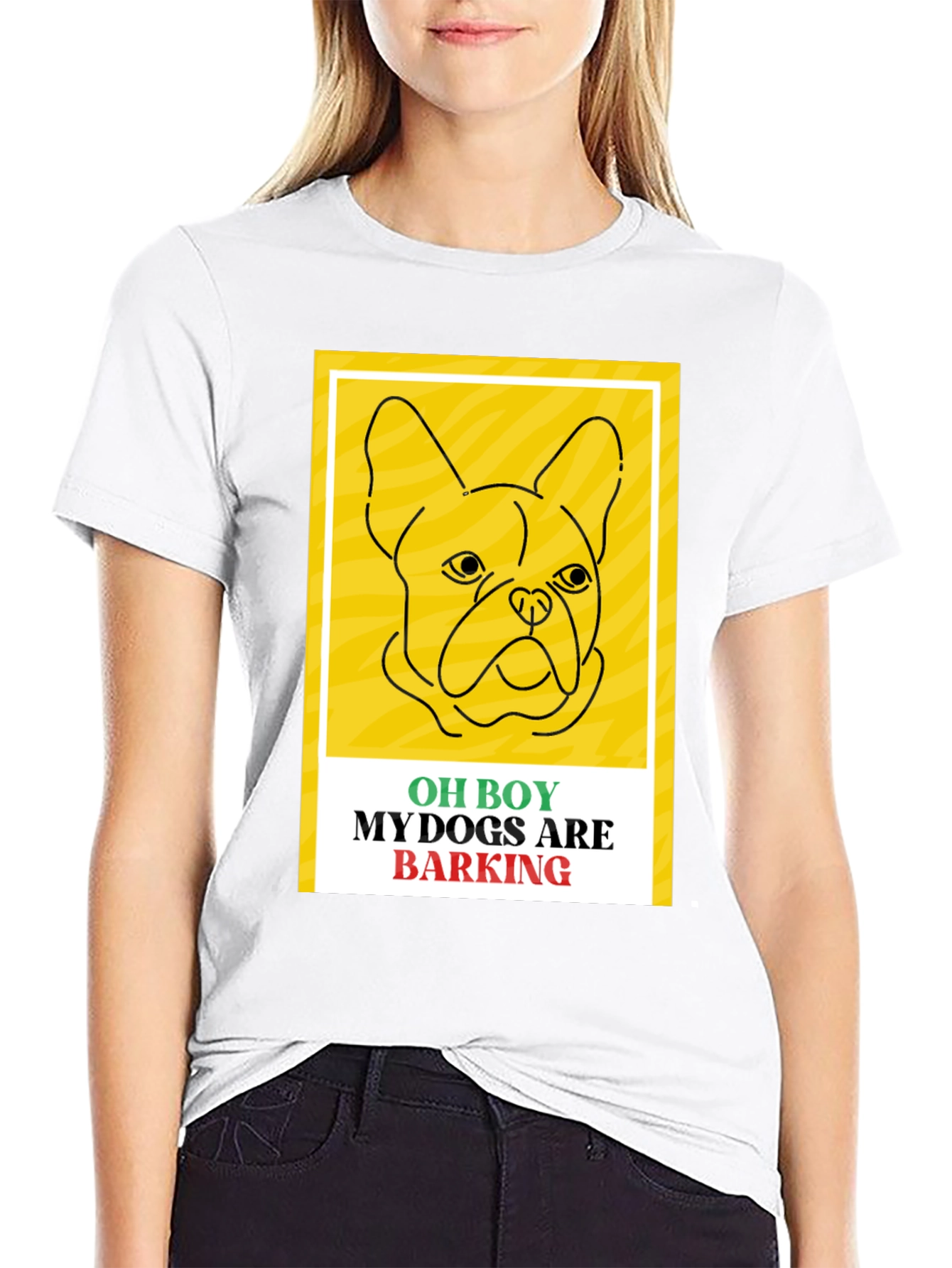 Black Funny Dog T-Shirt - Oh Boy My Dogs Are Barking view 9