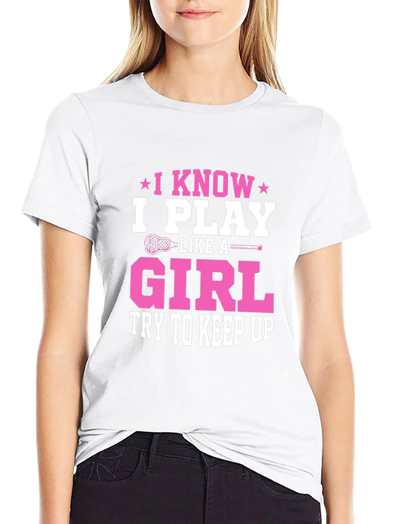 Black I Know I Play Like A Girl T-Shirt view 9