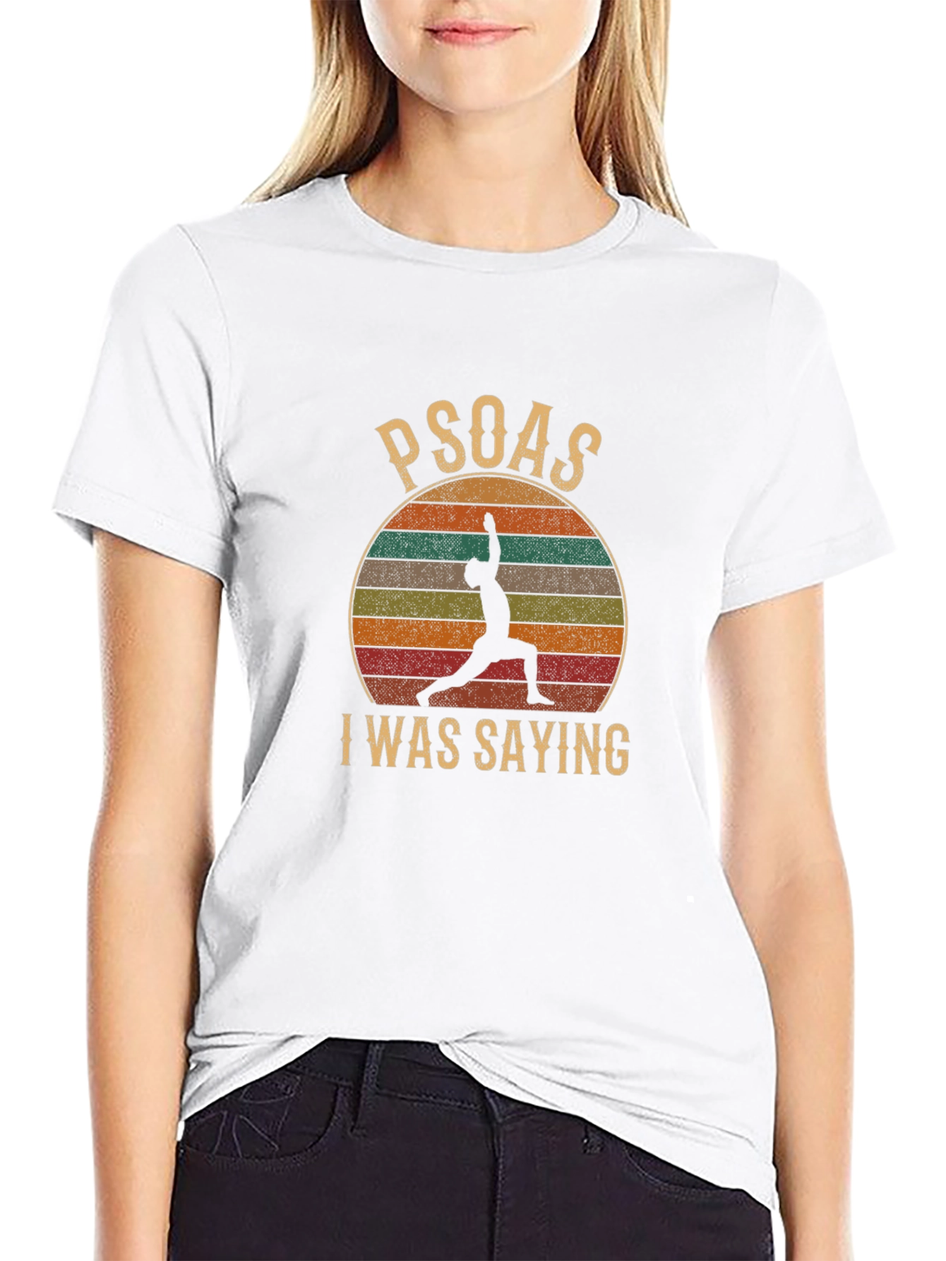 Black Psoas I Was Saying Yoga T-Shirt view 9