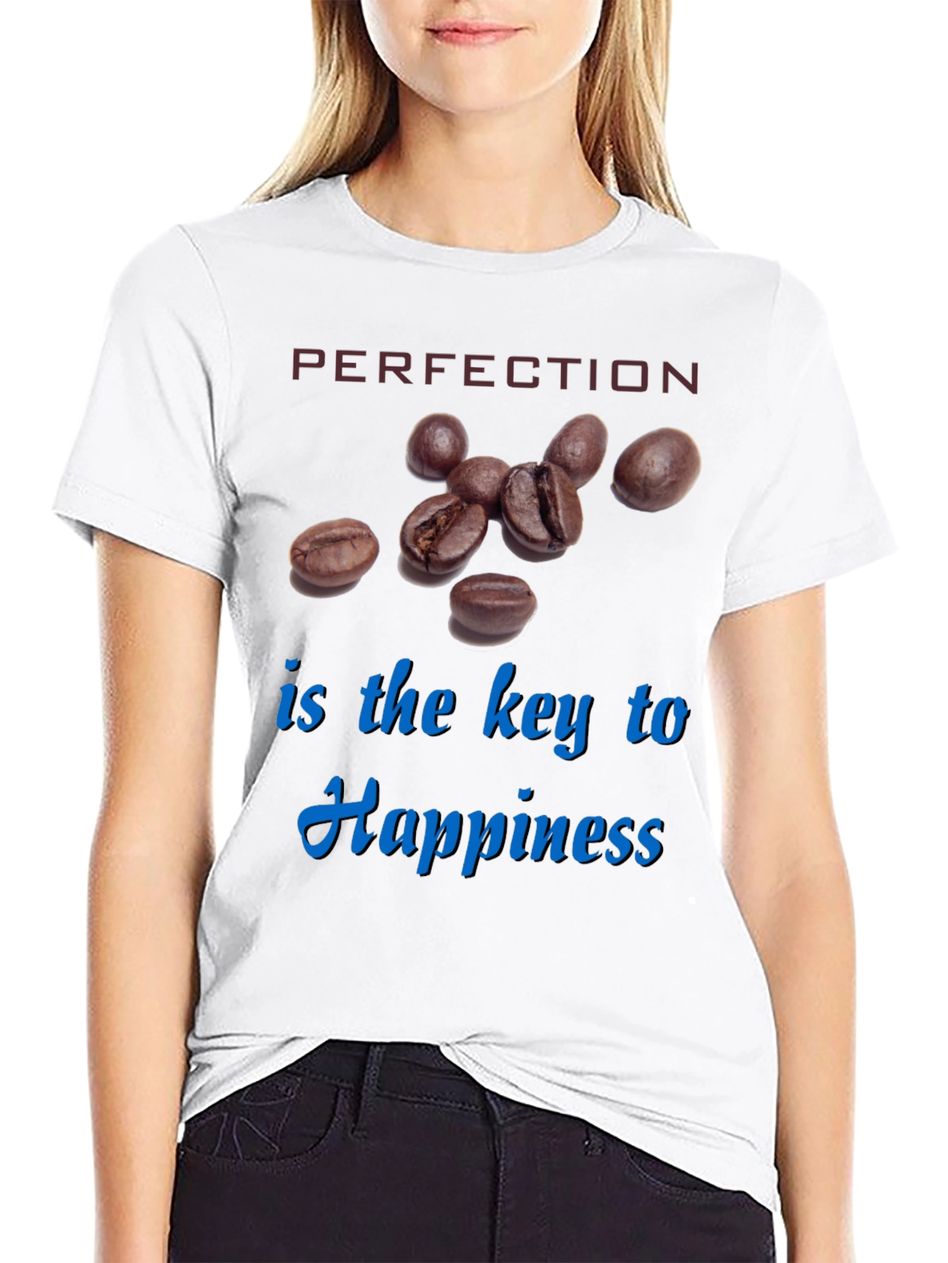Black Perfection is Key Coffee Graphic Tee view 9