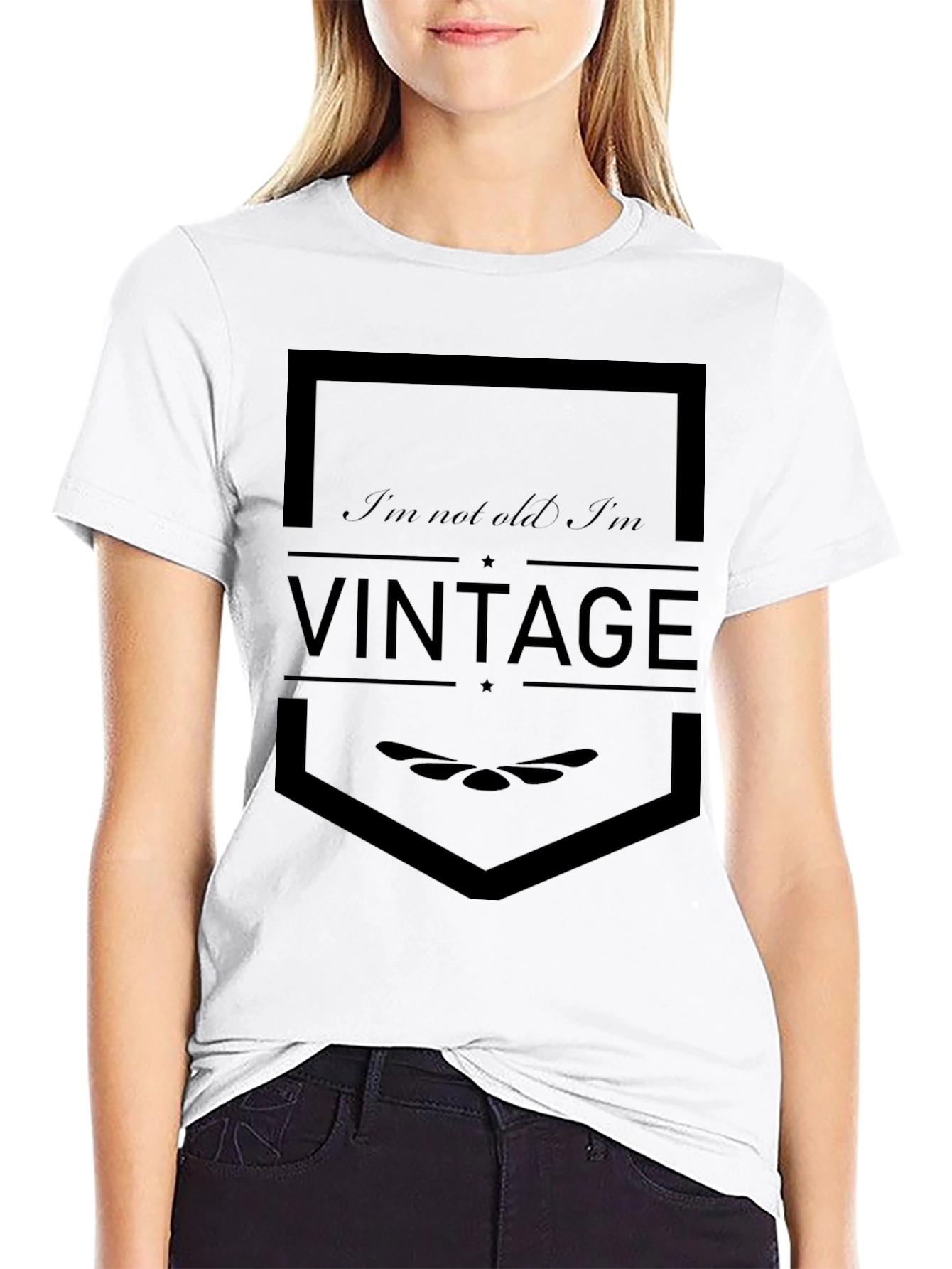 Black Vintage Style Graphic Tee - Not Old, Classic! view 9