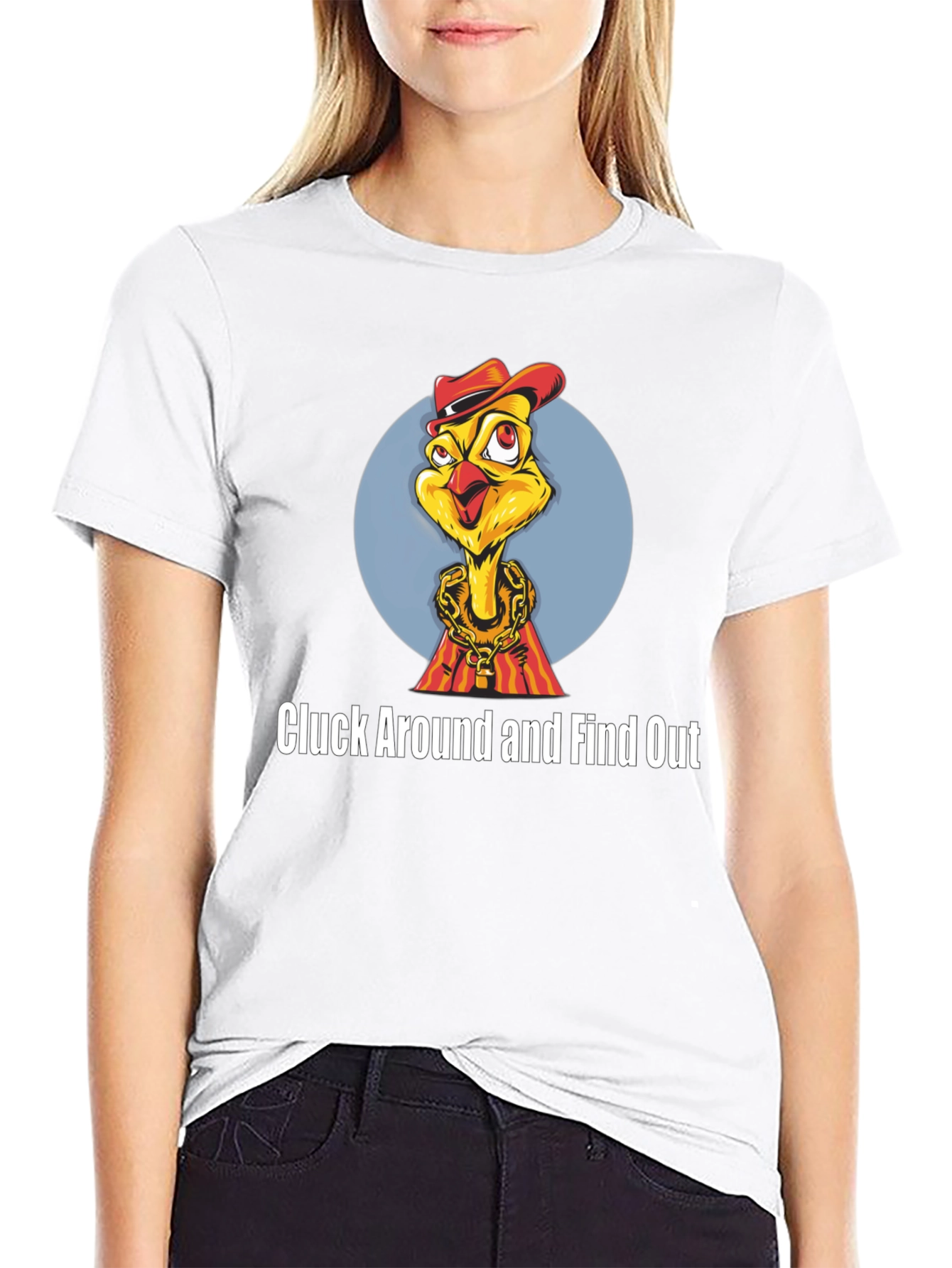 Black Cluck Around Chicken T-Shirt view 9
