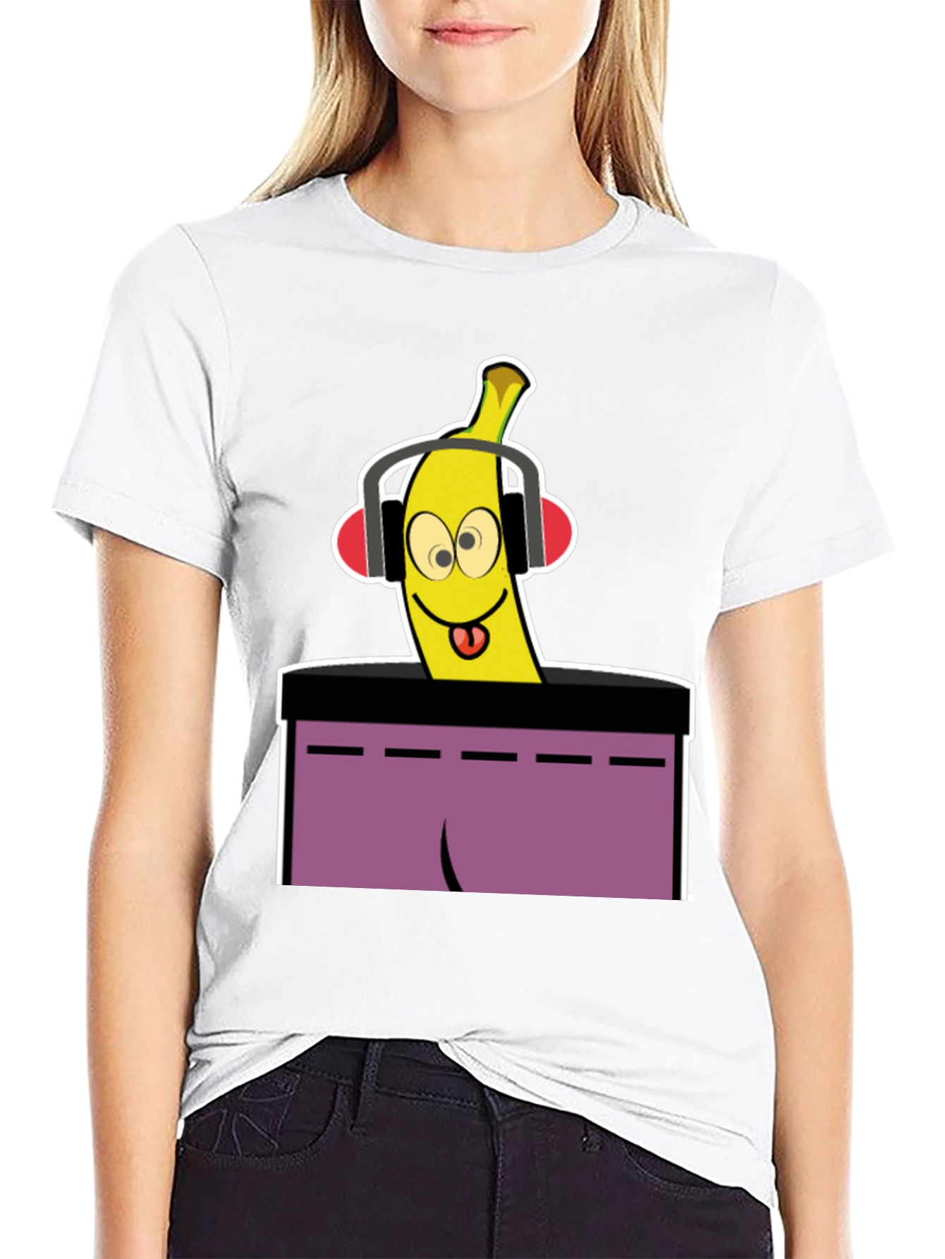Black DJ Banana T-Shirt - Quirky Graphic Tee view 9