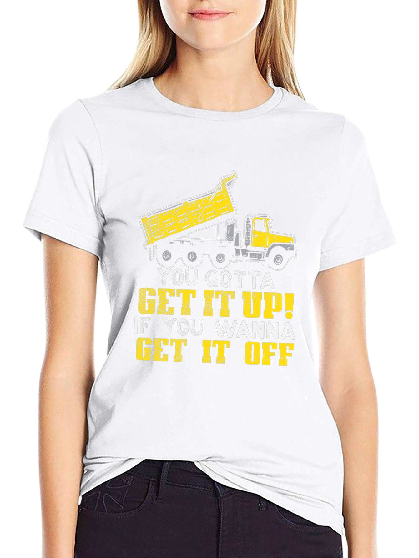 Black Construction Truck T-Shirt view 9