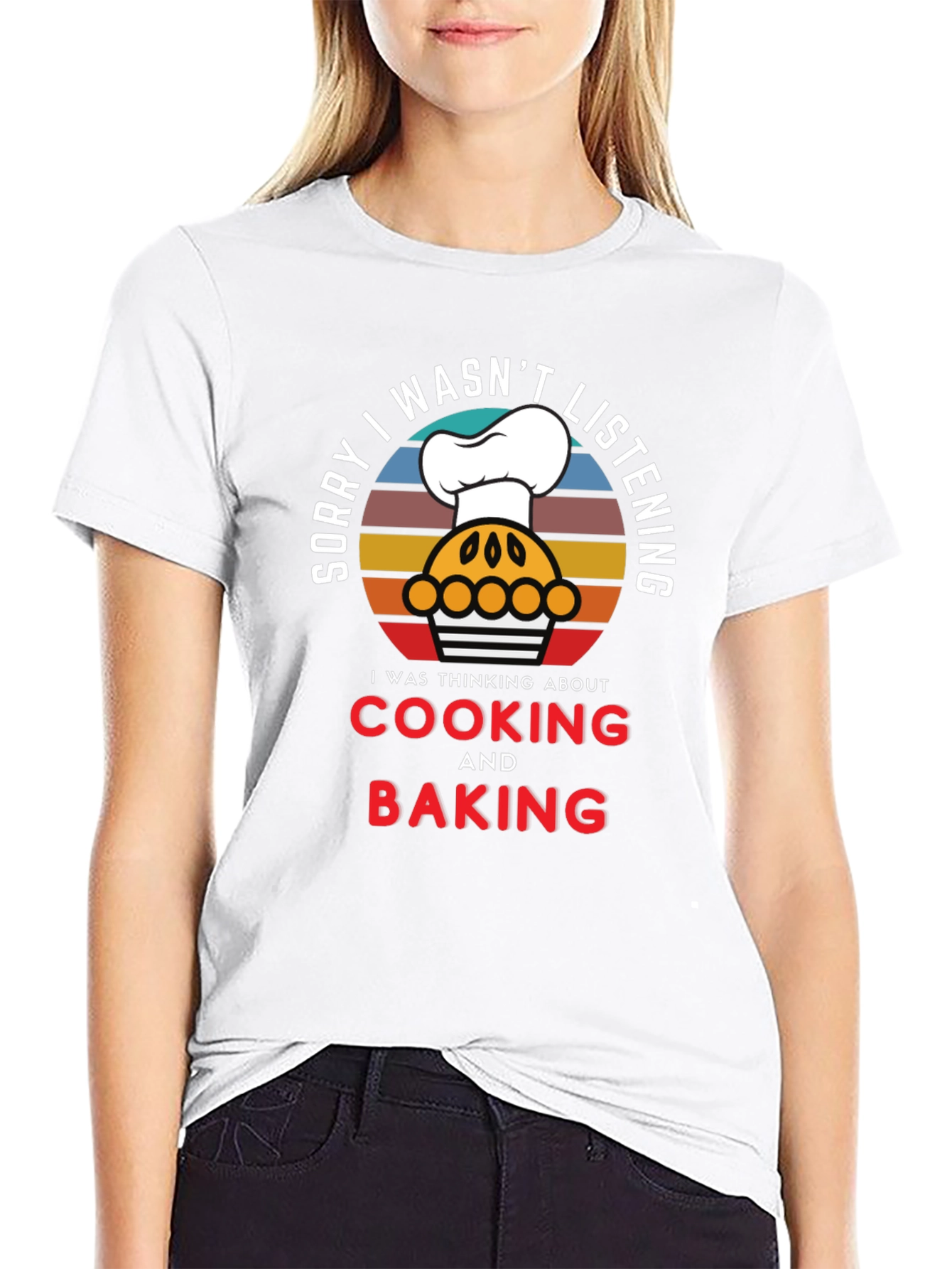 Black Cooking & Baking T-Shirt, Funny Chef Tee view 9