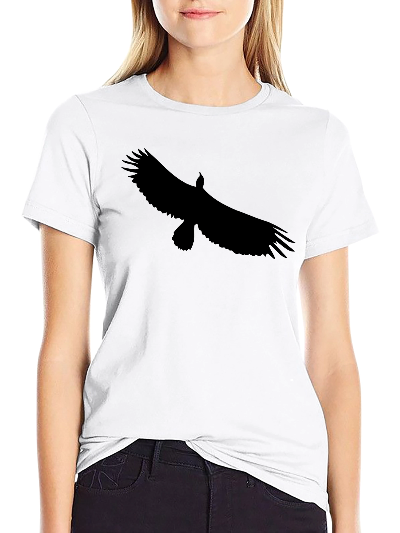 Black Men's Black Eagle Graphic Tee - Stylish Casual Wear view 9