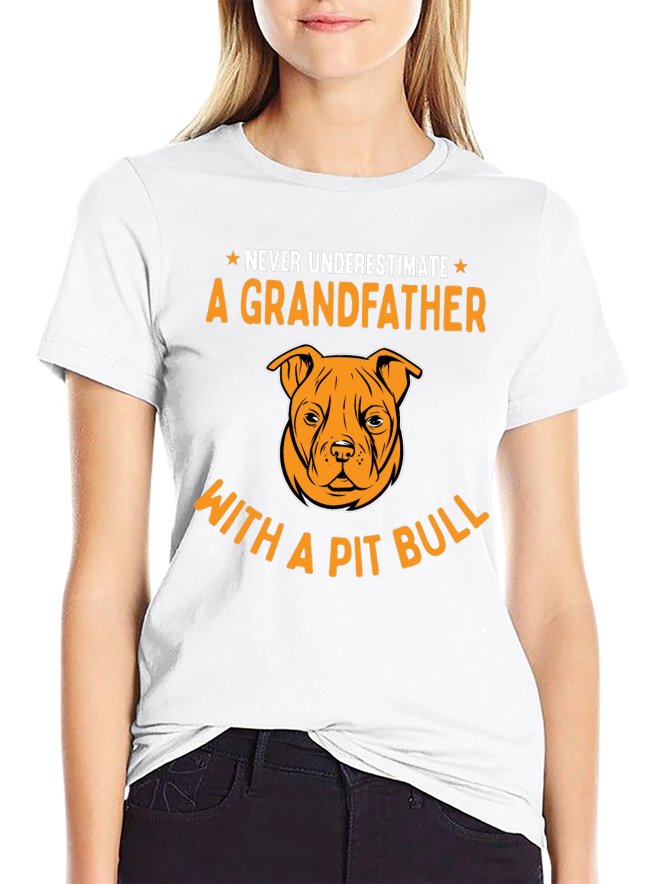 Black Grandfather Pit Bull T-Shirt view 9
