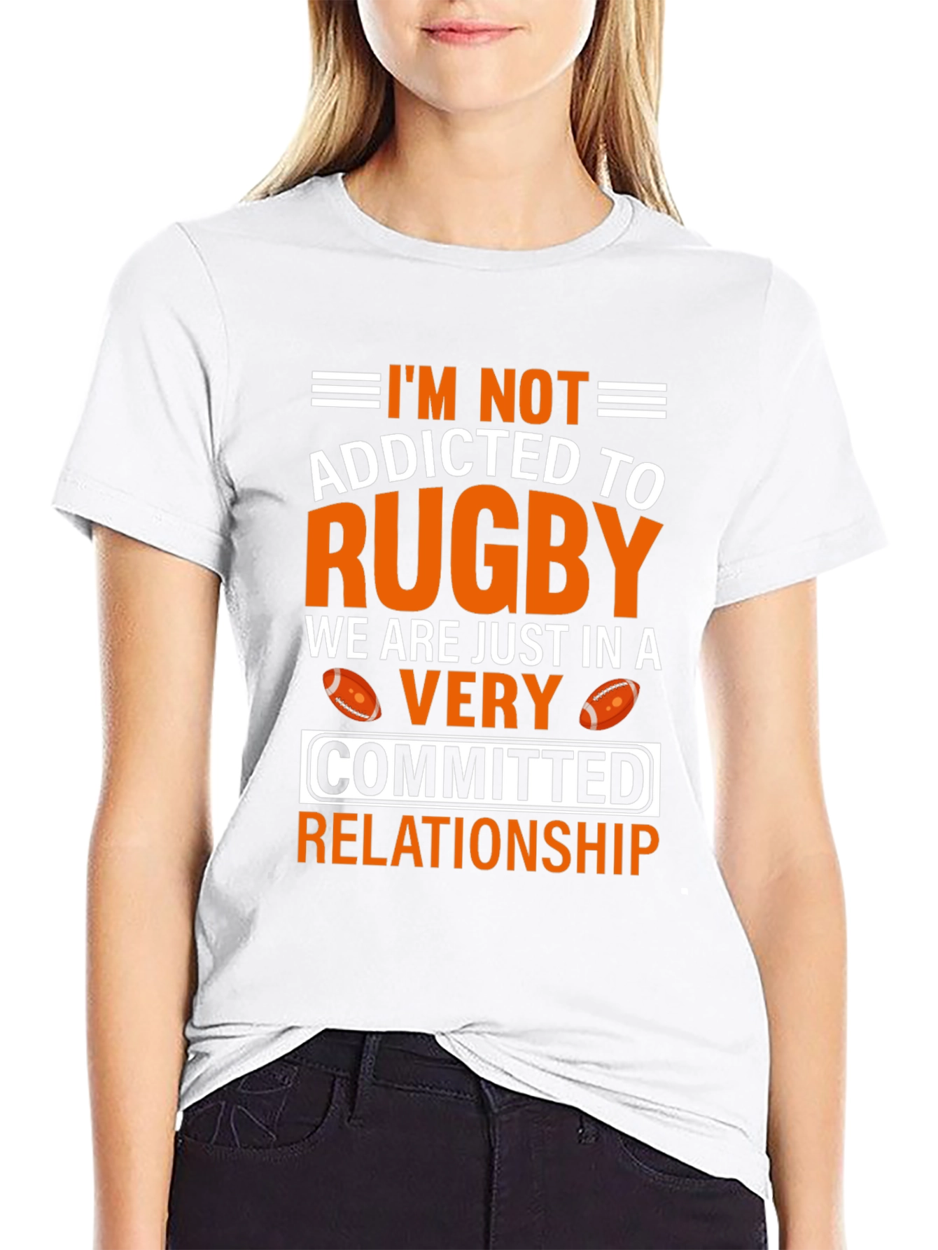 Black Rugby Addict Graphic T-Shirt - Sports Fan Apparel view 9