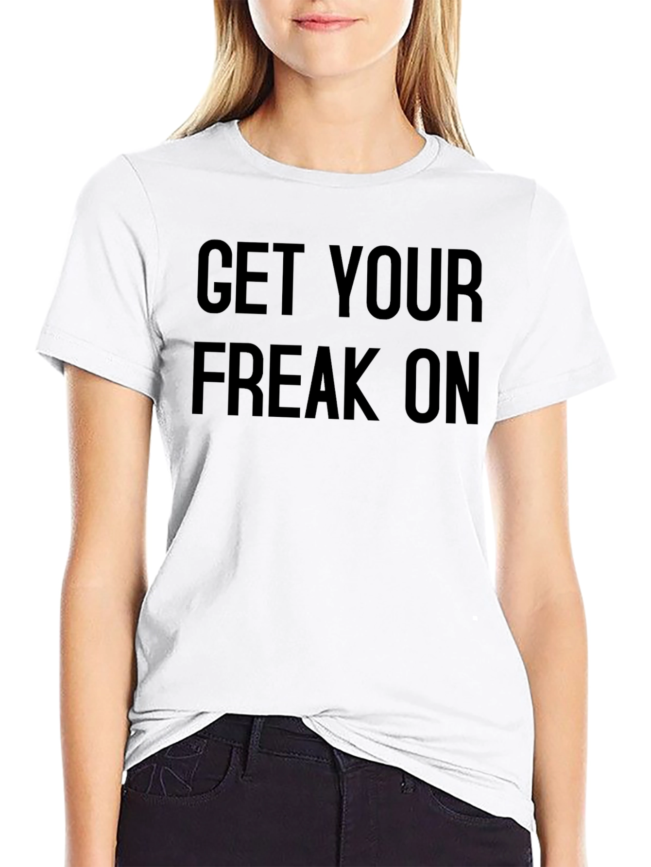 Black Get Your Freak On T-Shirt view 9