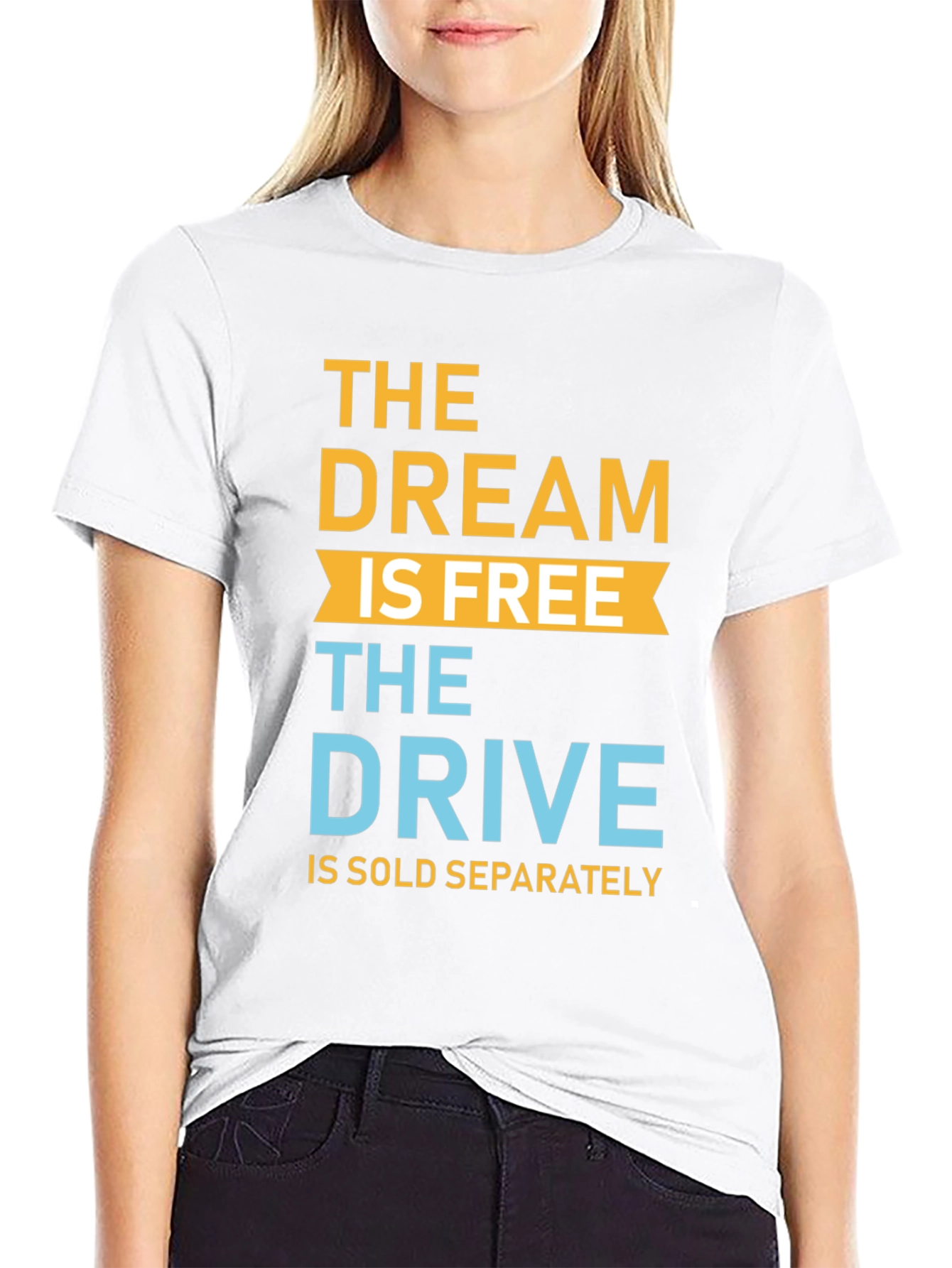 Black Motivational Tee: The Dream Is Free view 9